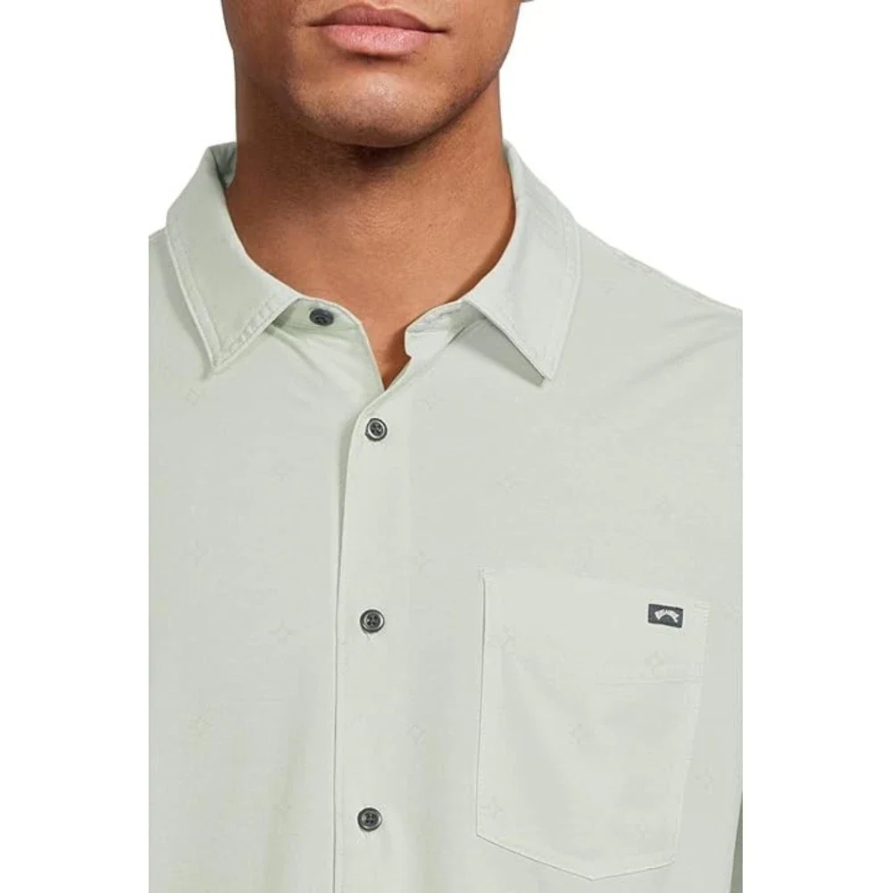 Billabong Surftrek Transit Shirt Mens Seafoam Classic Fit Button Front GBO2249 - Image 5