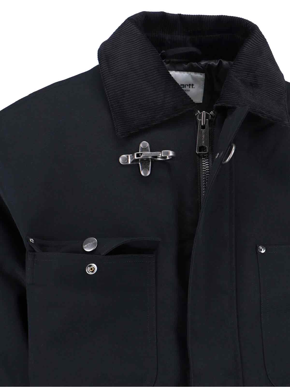 Black Adair Nylon Canvas Casual Jacket - Image 4