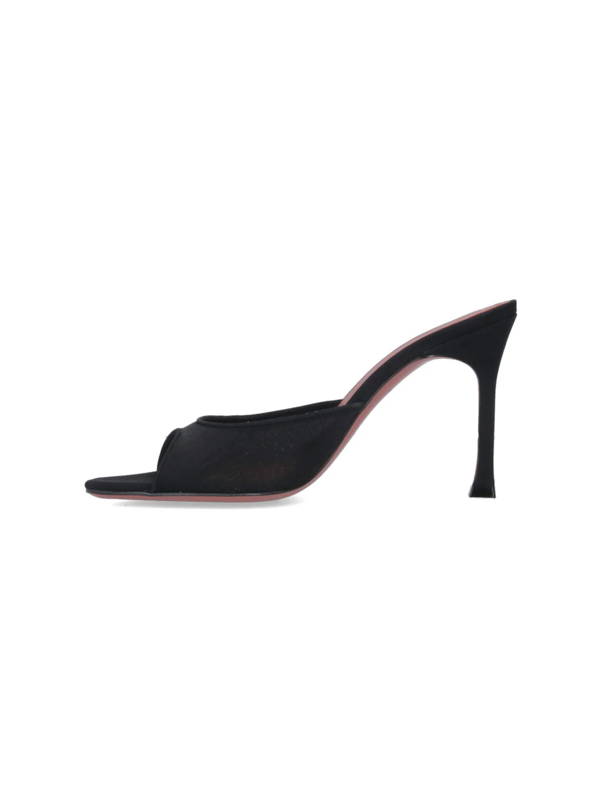 Black Alexa Square Toe Silk Mules - Image 3