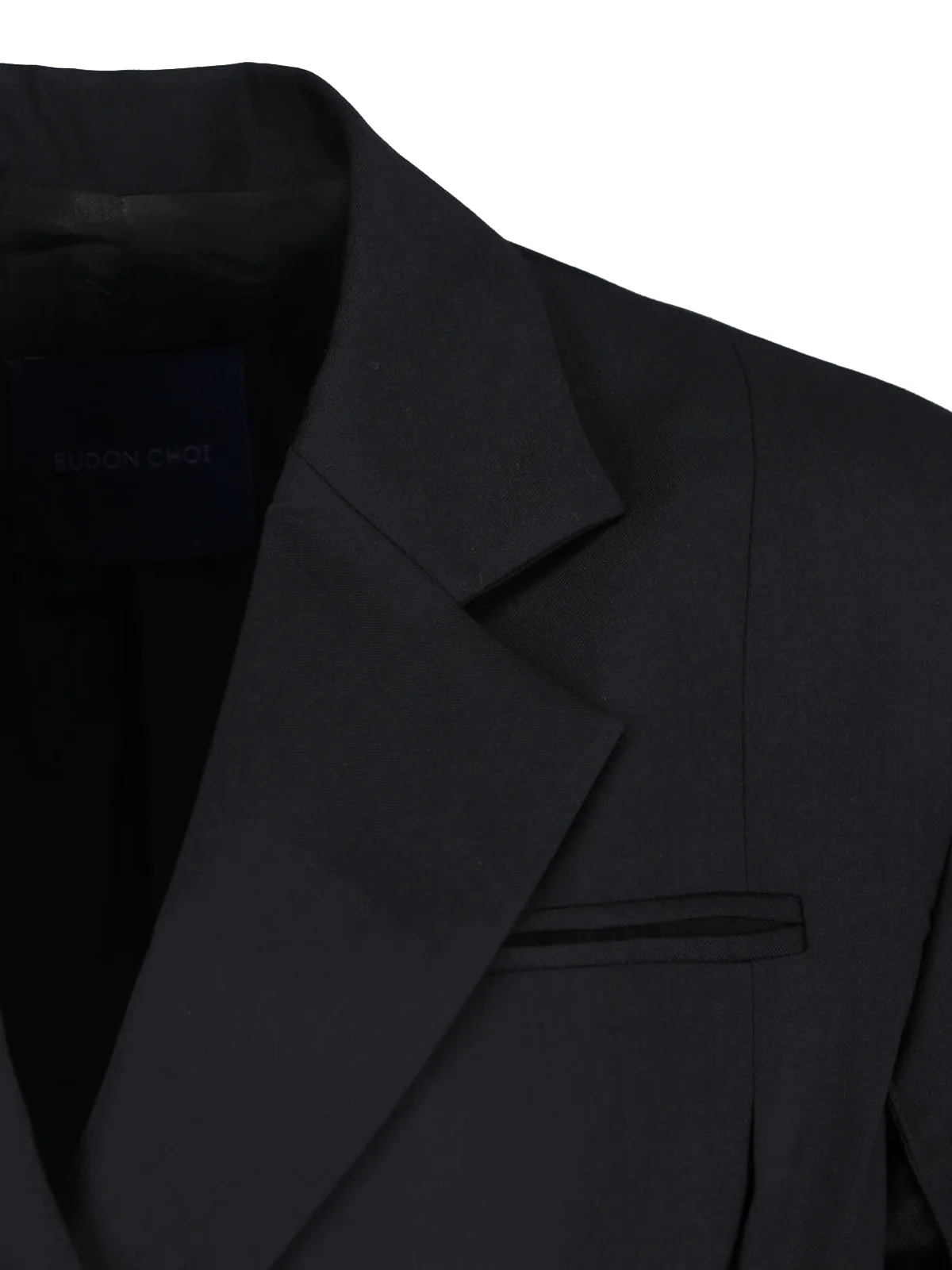 Black Beatrice Double-Breasted Virgin Wool Blazer - Image 5