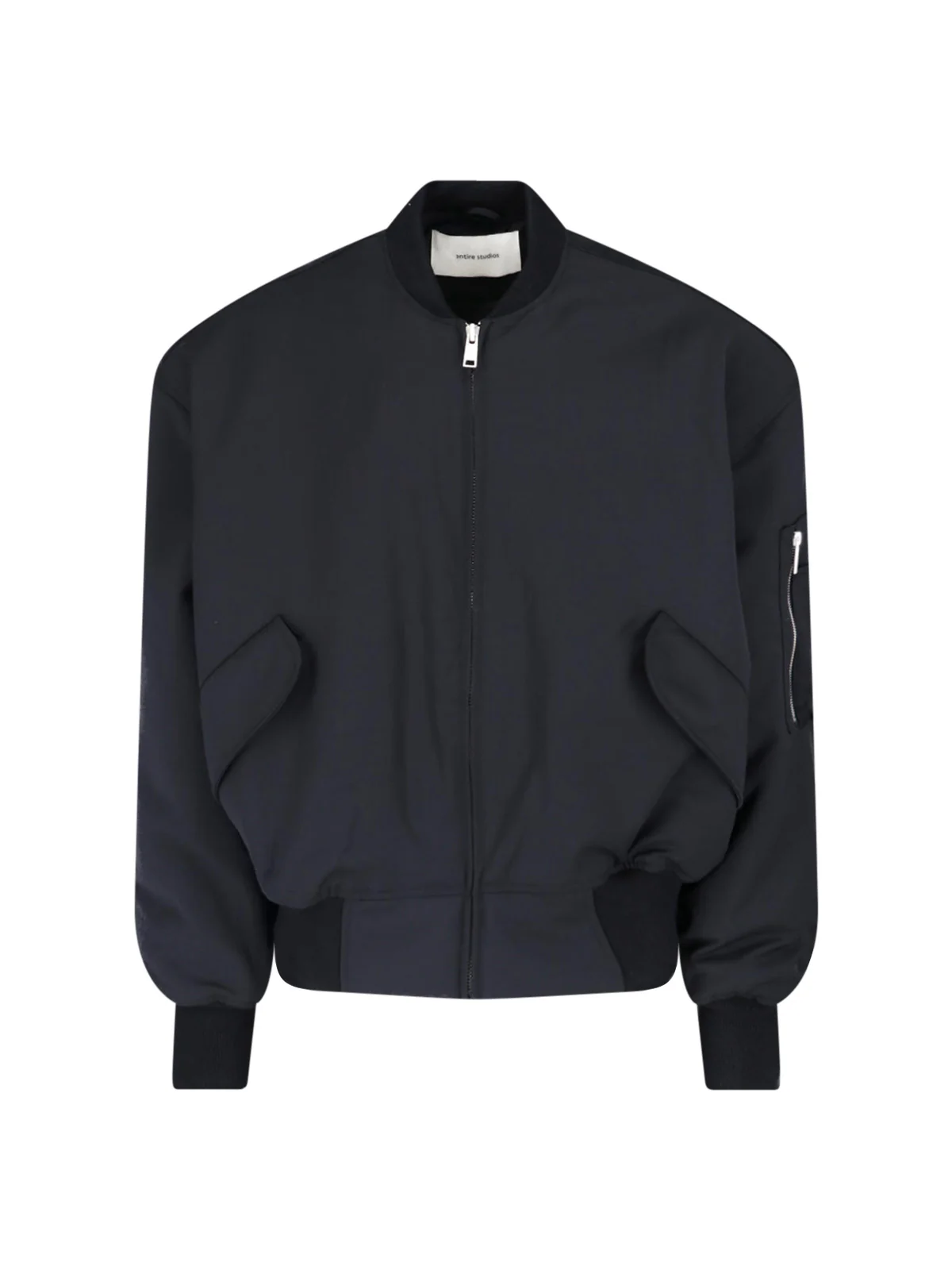 Black Boxy Functional Pocket Jacket