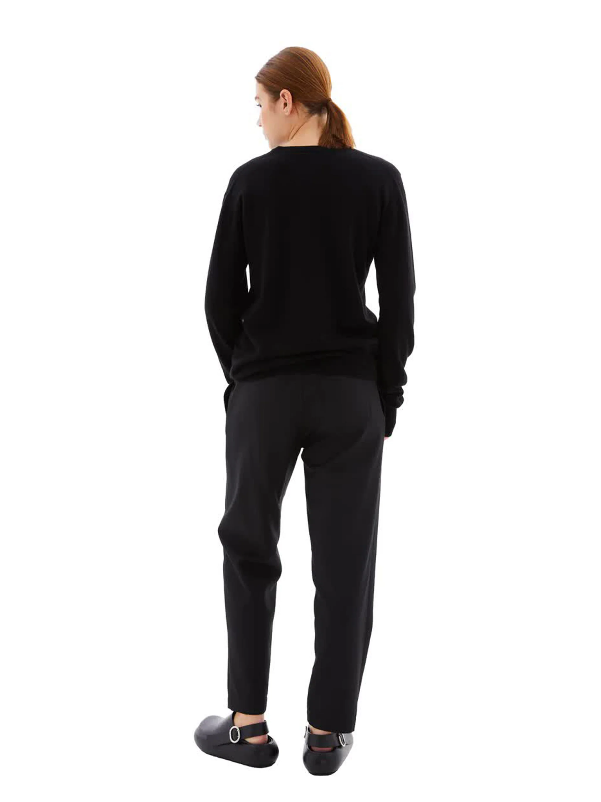 Black Cashmere Crew Neck Sweater - Image 2