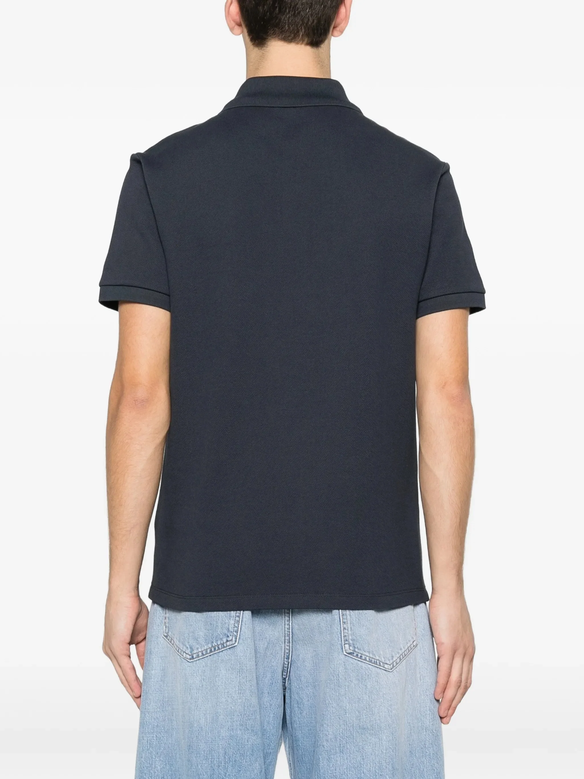 Black Classic Ss Cotton Polo Shirt - Image 4