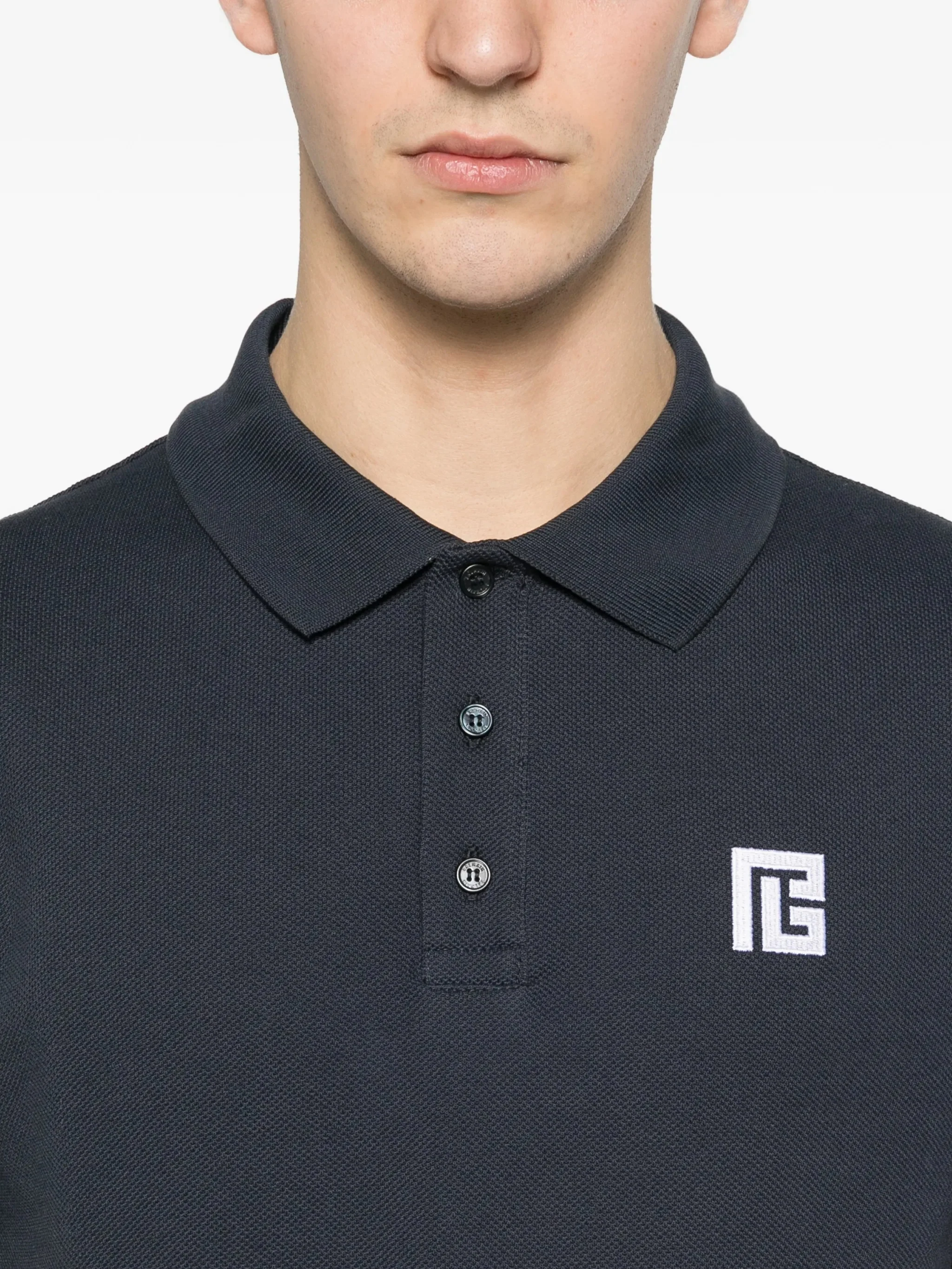 Black Classic Ss Cotton Polo Shirt - Image 5