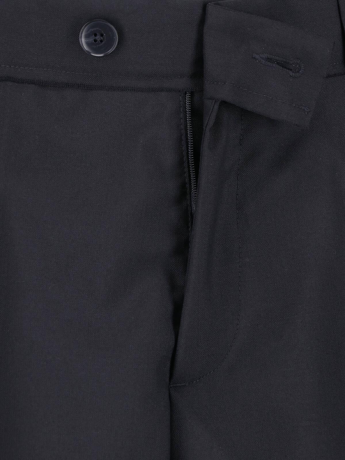 Black Classic Straight-Leg Wool Shorts - Image 5