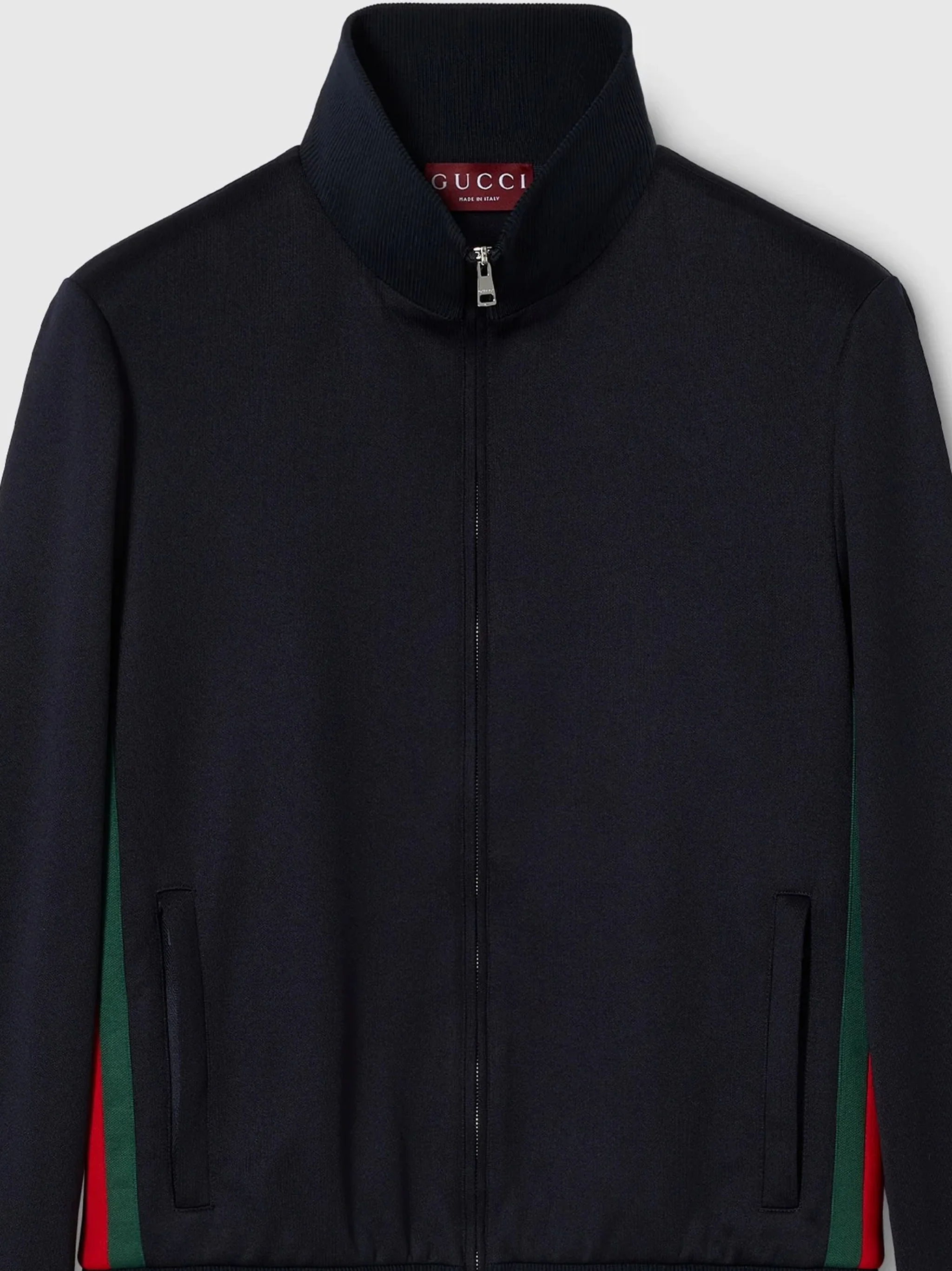 Black Fitted Full Zip High Jacket - Image 2