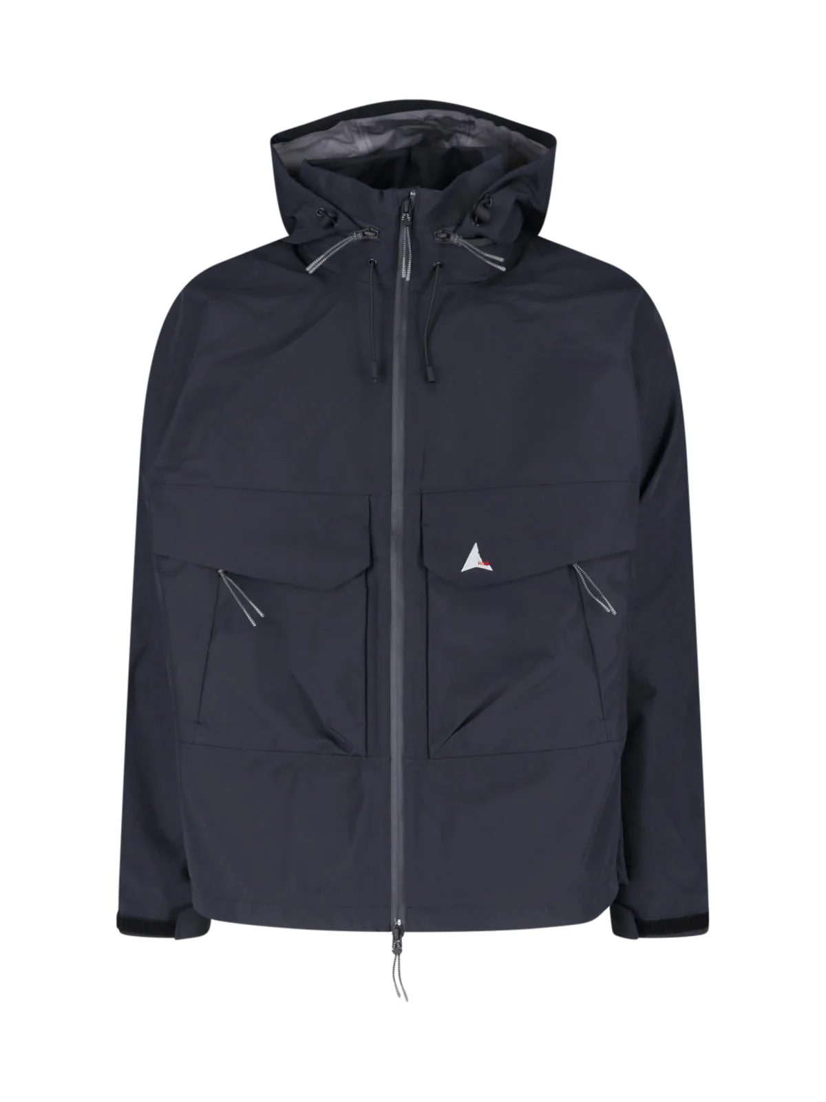 Black Functional Adjustable Hooded Jacket