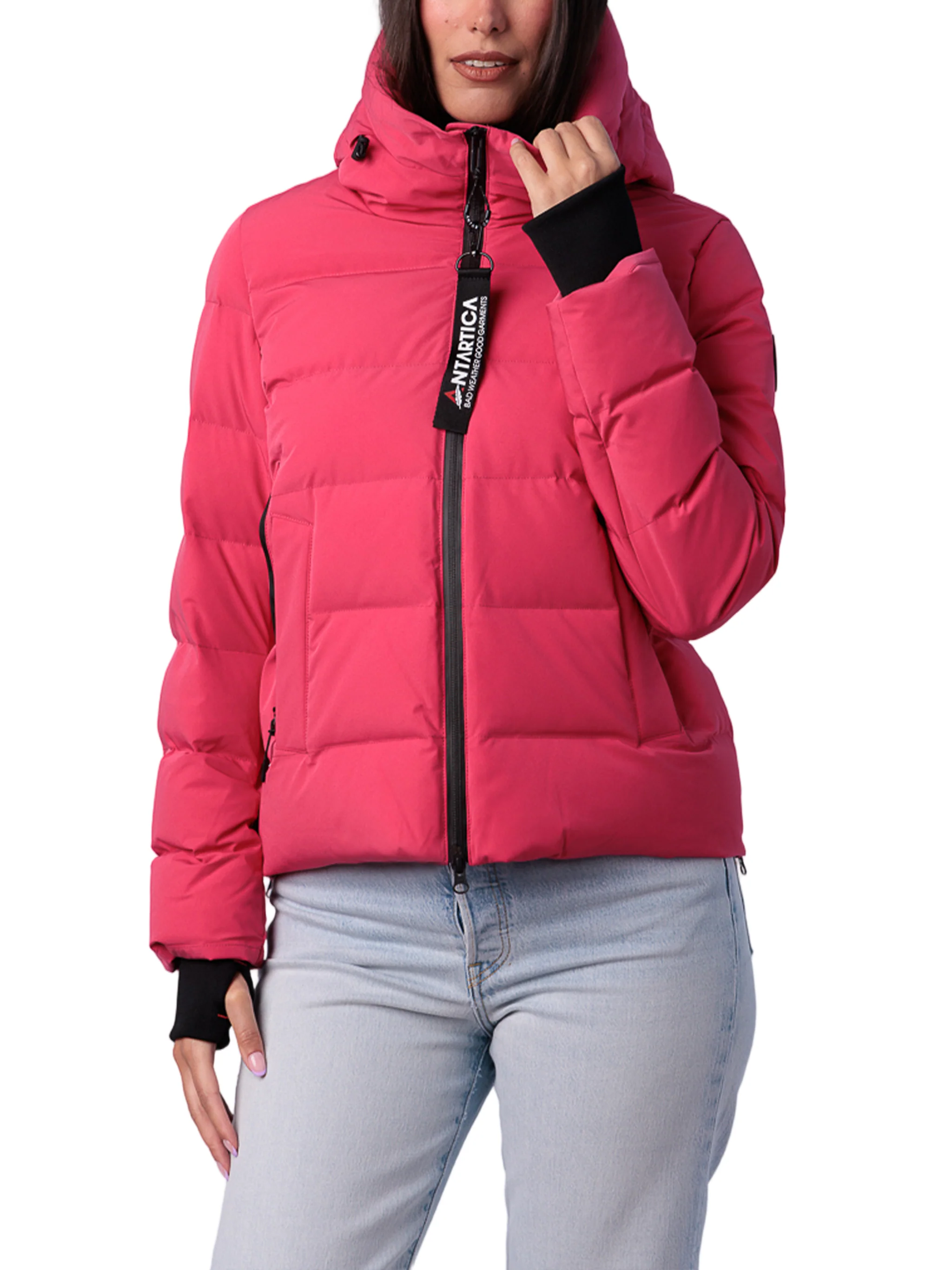 Black Ginny Quilted Padded Polyamide Jacket