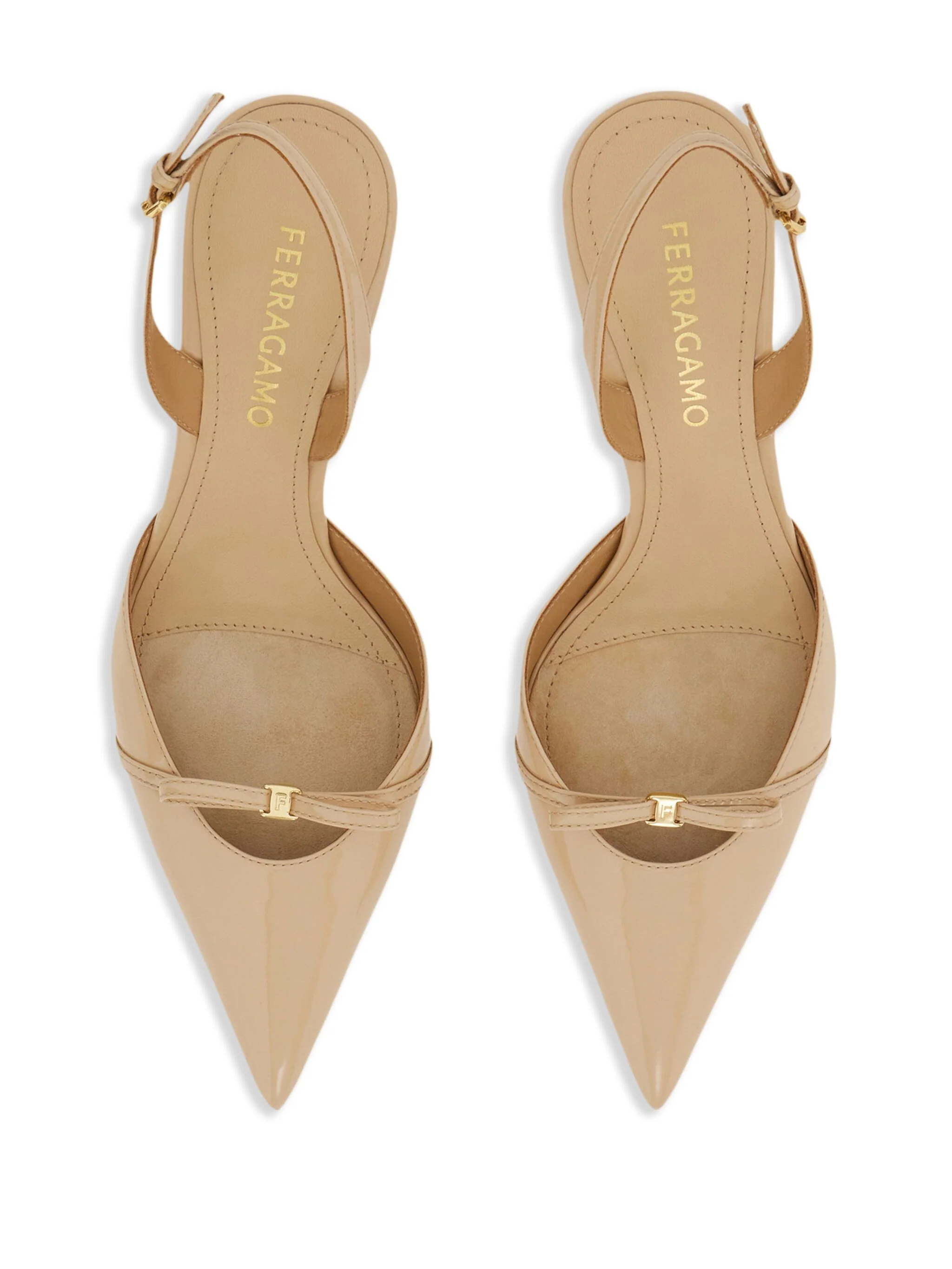 Black Gylla Pointed Toe Patent Pumps - Image 4