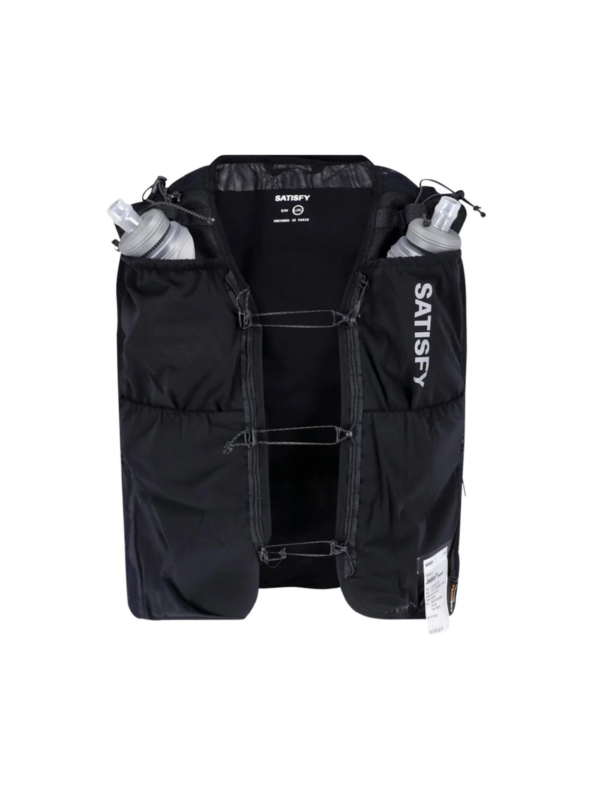 Black Hydration Vest Multiple Pockets Jacket