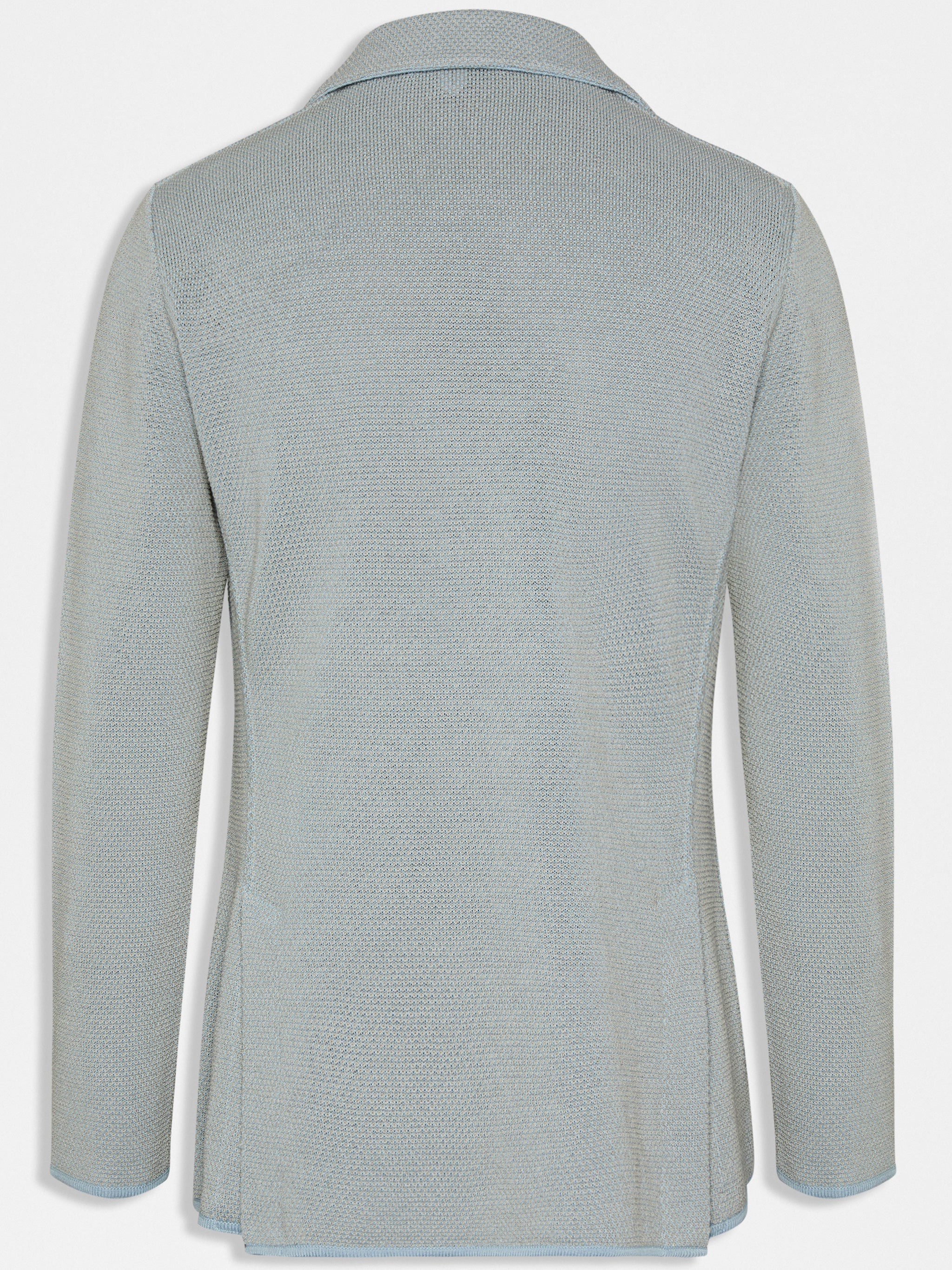 Black Knitted Textured Cotton Jacket - Image 2