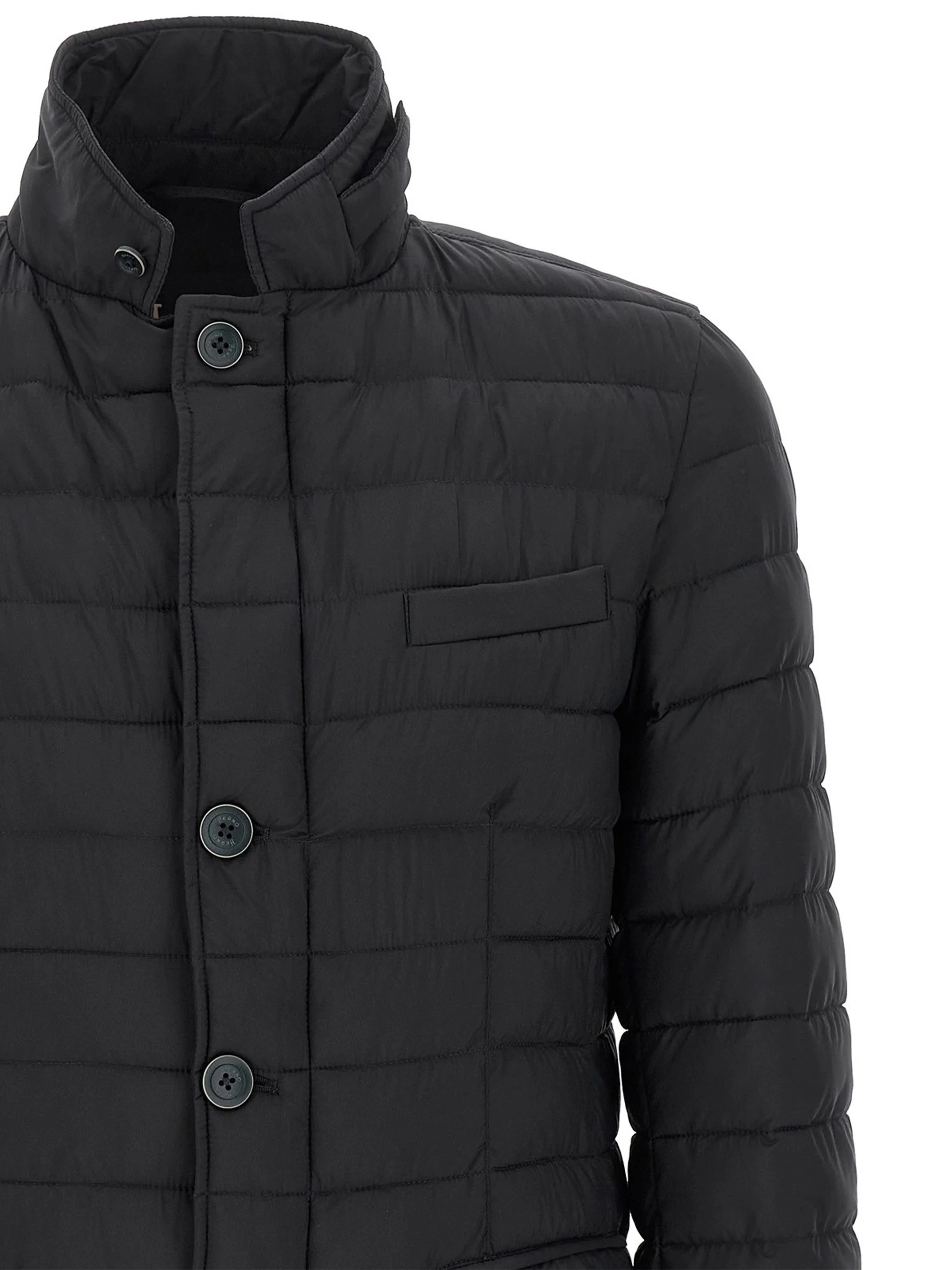 Black Legend Quilted Stand Collar Jacket - Image 3