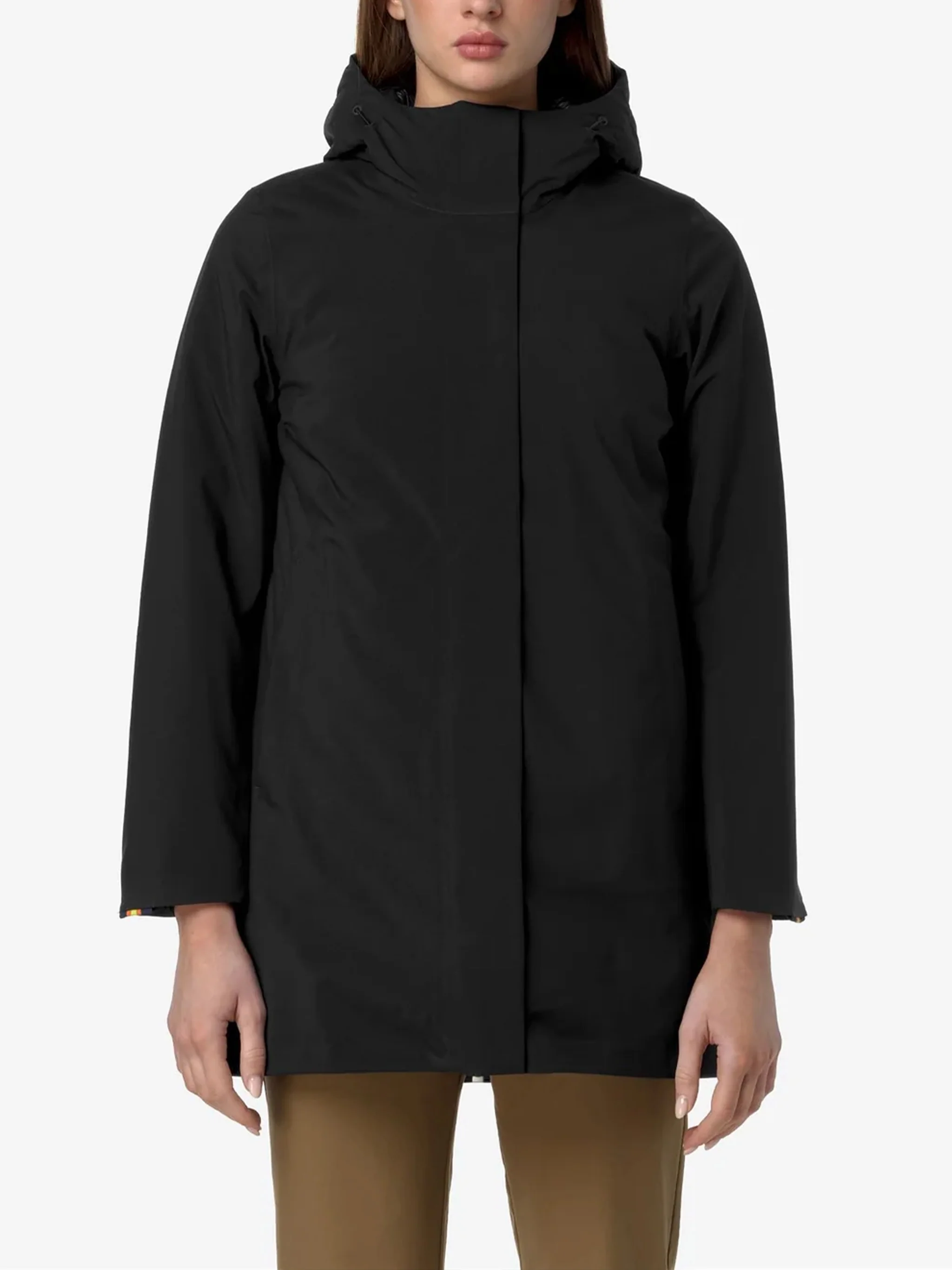 Black Mathiel Bonded Padded Hooded Jacket - Image 2