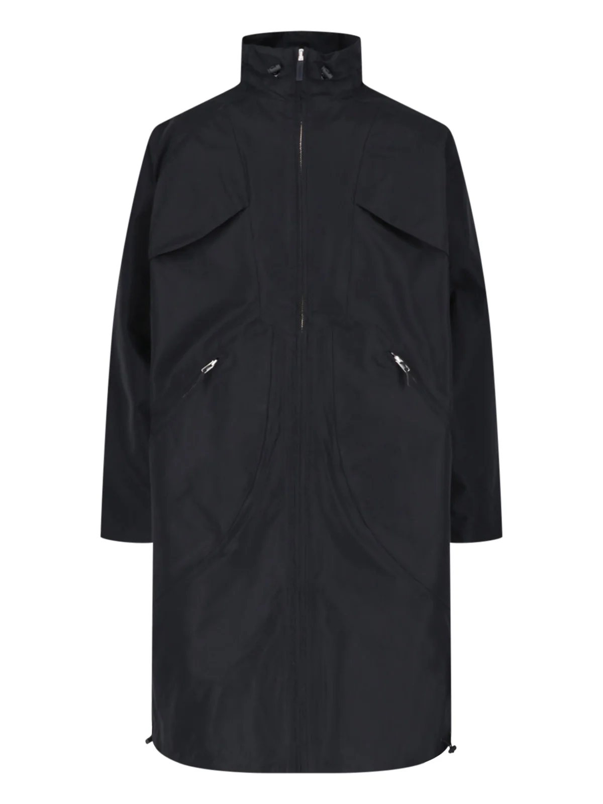 Black Minimalist High Collar Jacket