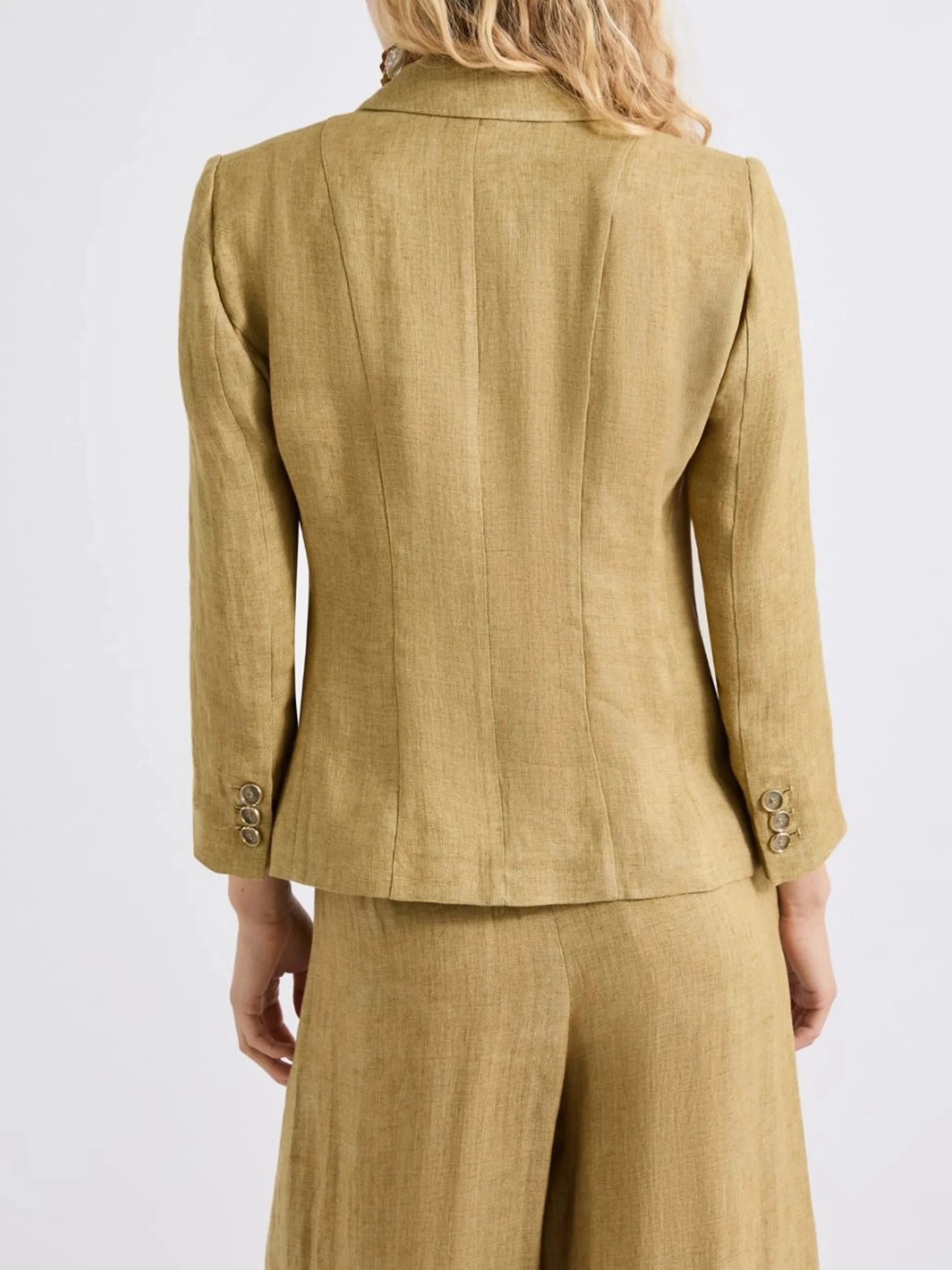 Black Mllcardato Tailored Linen Blazer - Image 3