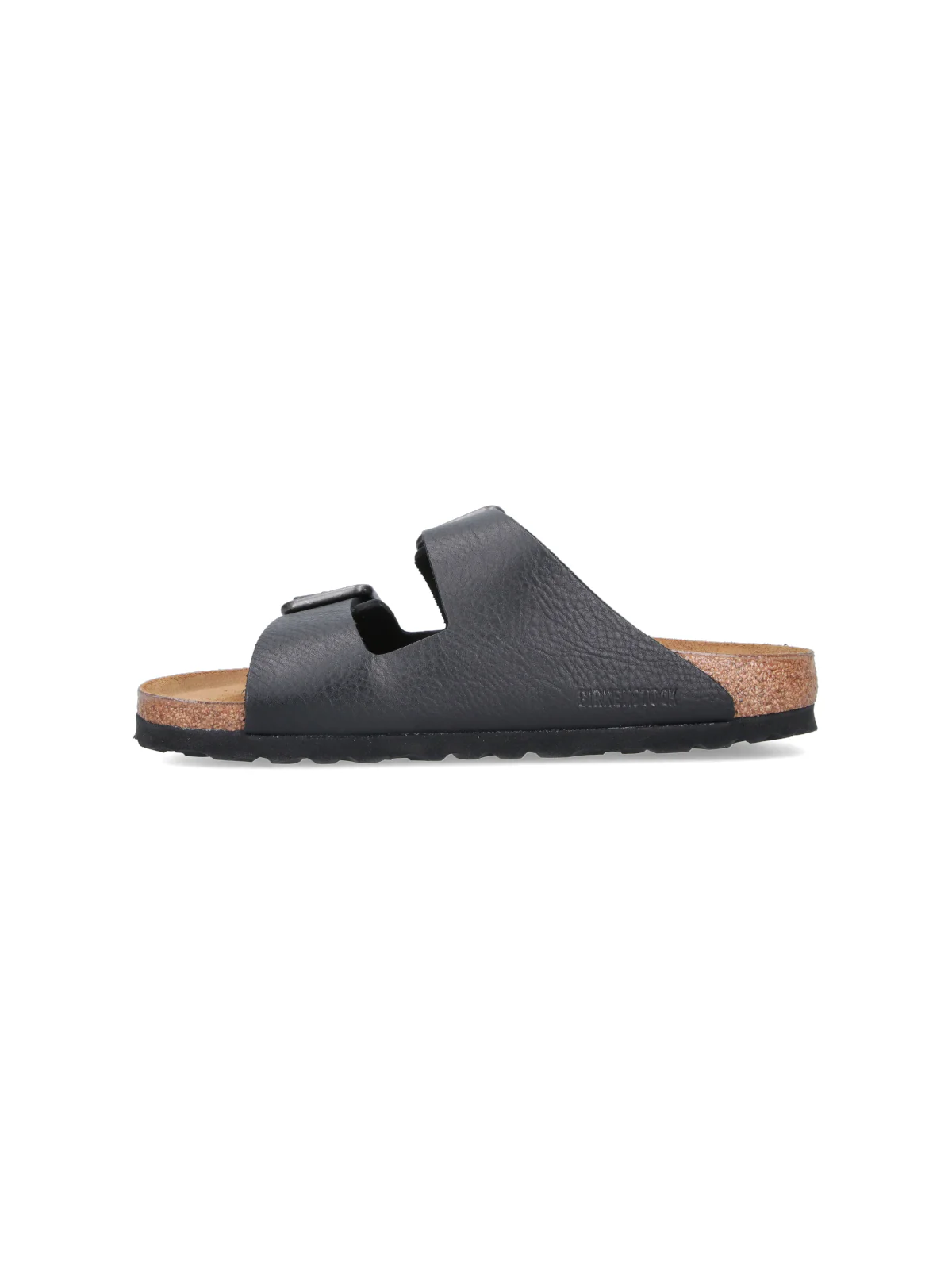 Black Open-Toe Buckle Strap Sandals - Image 3
