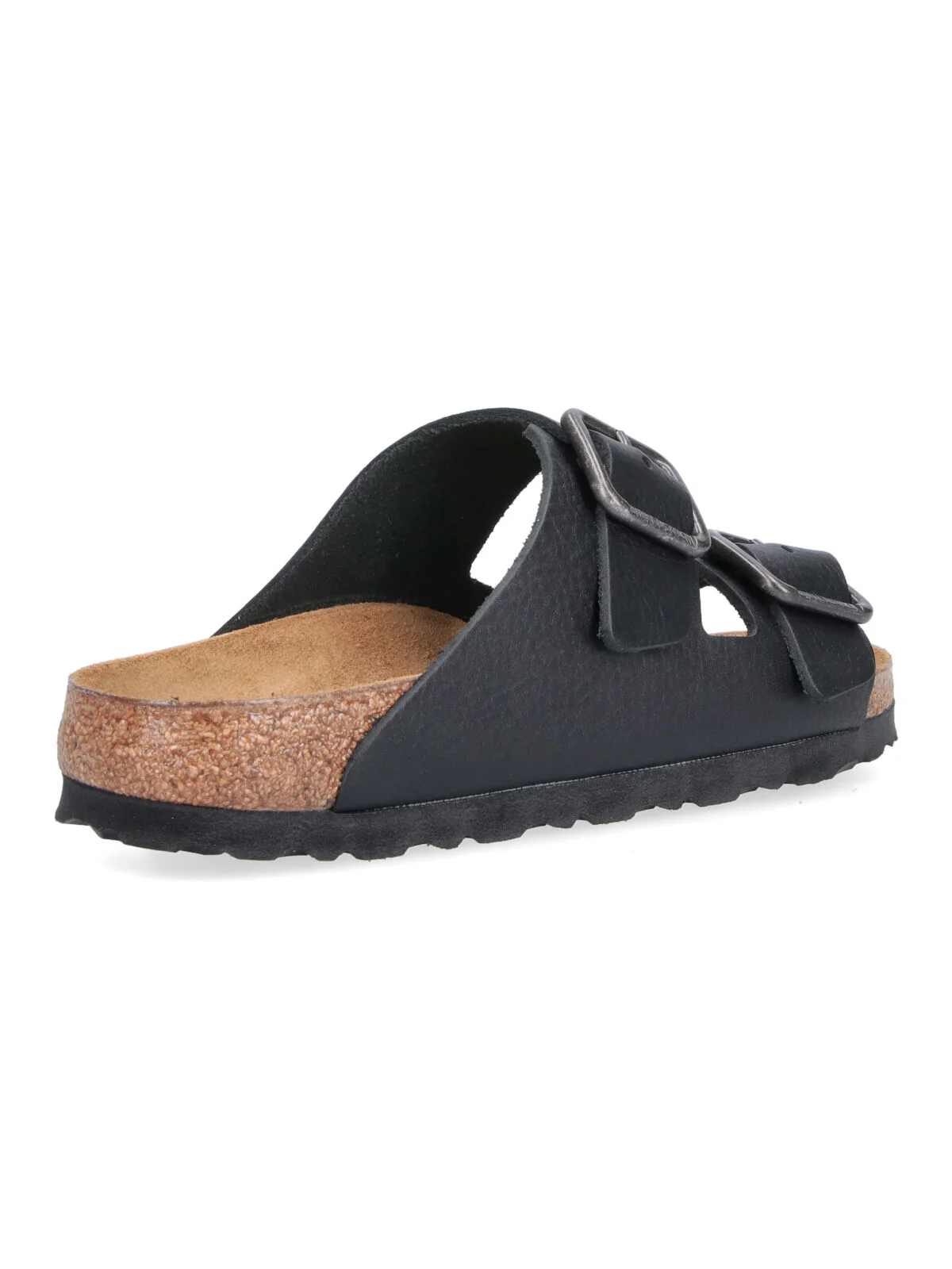 Black Open-Toe Buckle Strap Sandals - Image 4