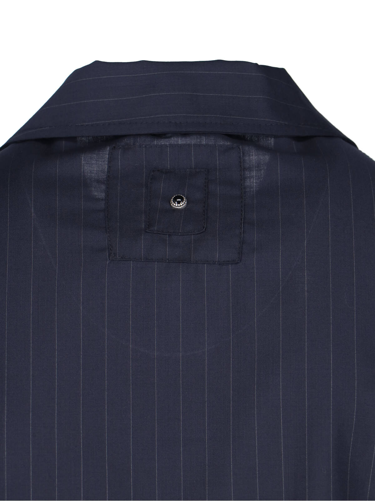 Black Pinstripe Virgin Wool Blend Jacket - Image 5