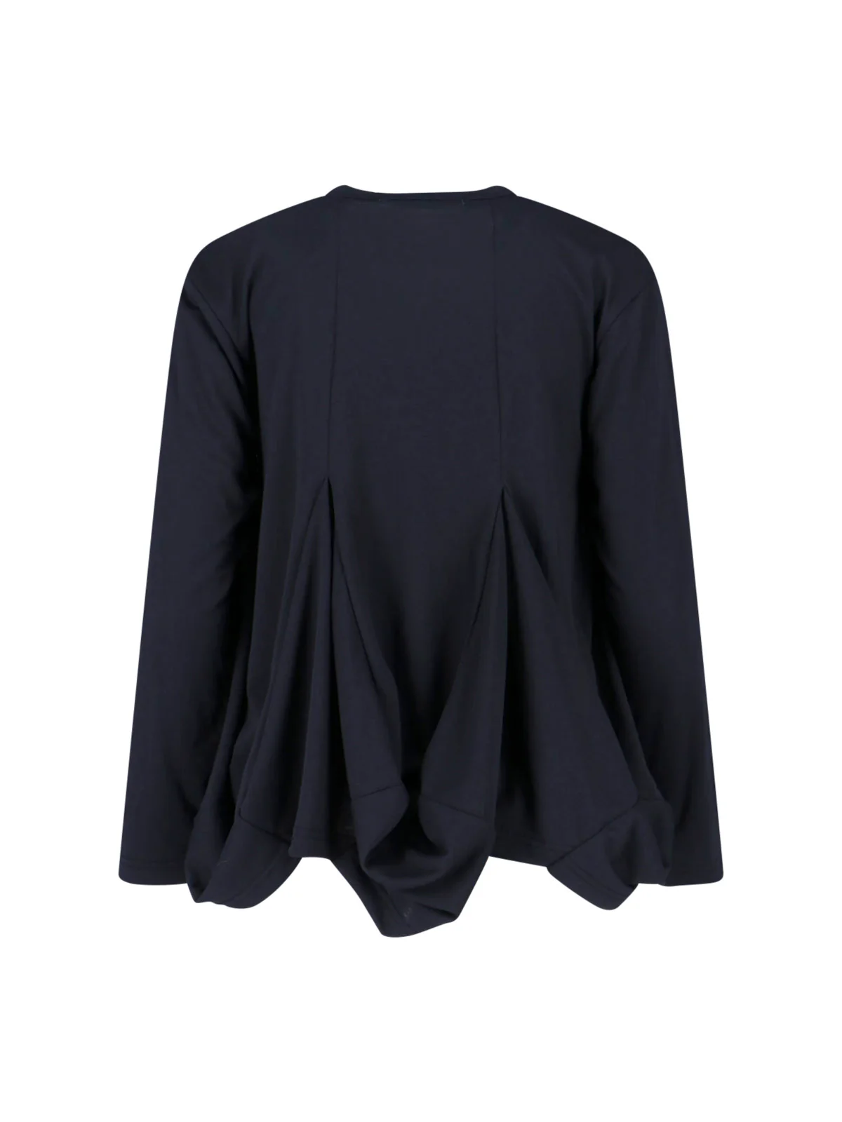 Black Pleated Textured Fabric Top - Image 2