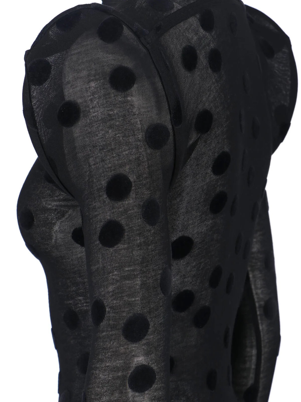 Black Polka Dot Cotton Top - Image 3