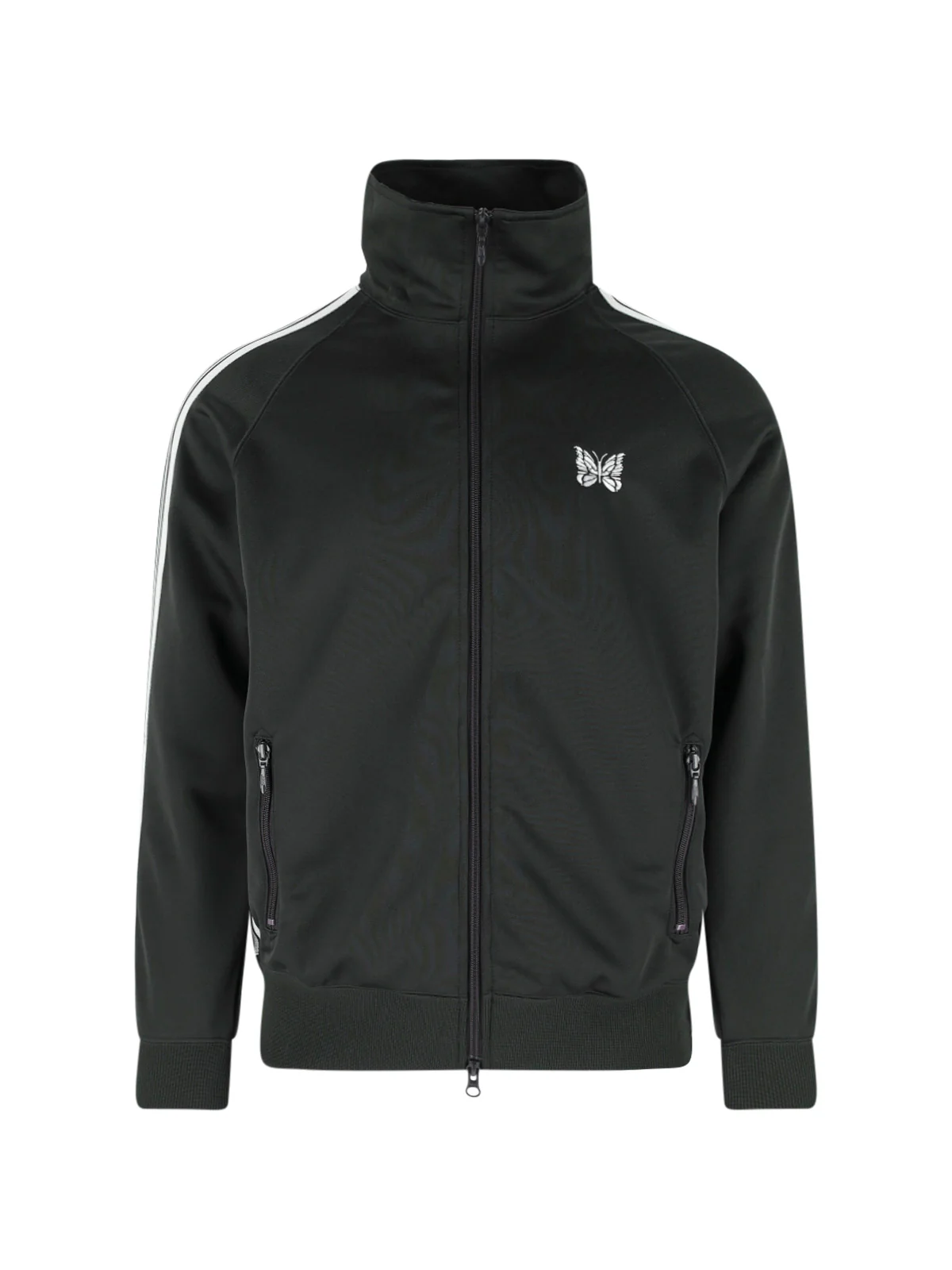 Black Poly Smooth Double Zip Jacket