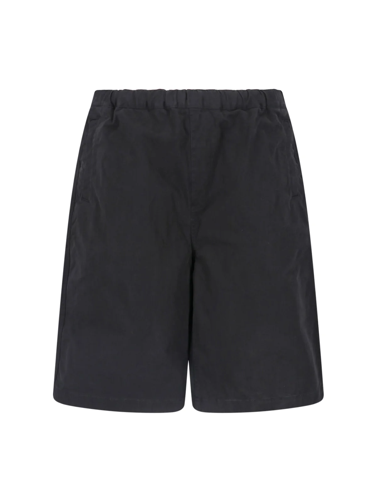 Black Relaxed Fit Adjustable Shorts