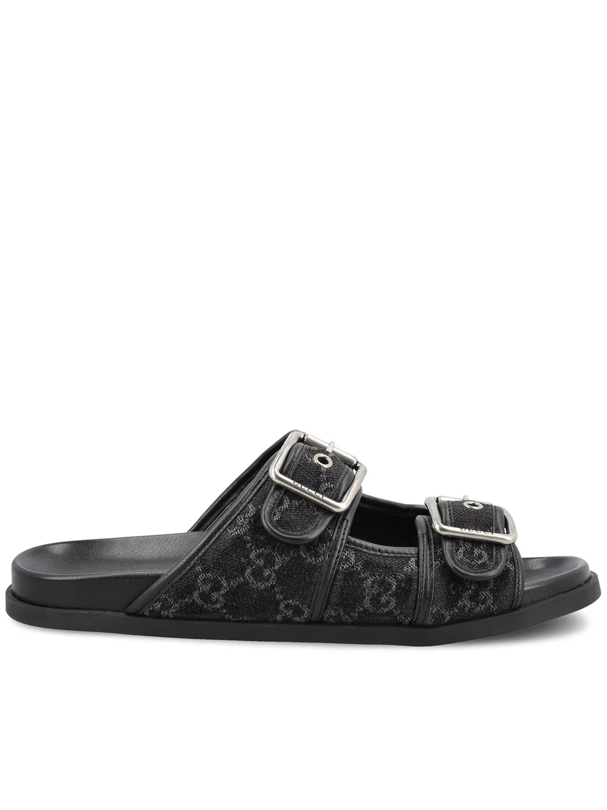 Black Rhein Slide GG Denim Sandals