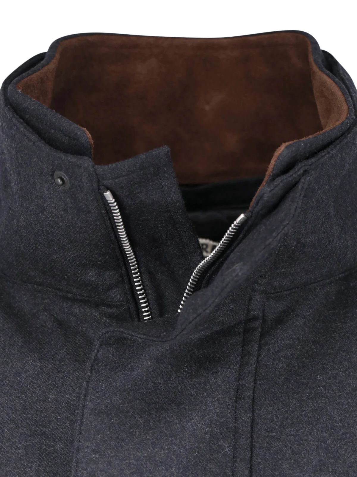 Black Structured High Collar Jacket - Image 4