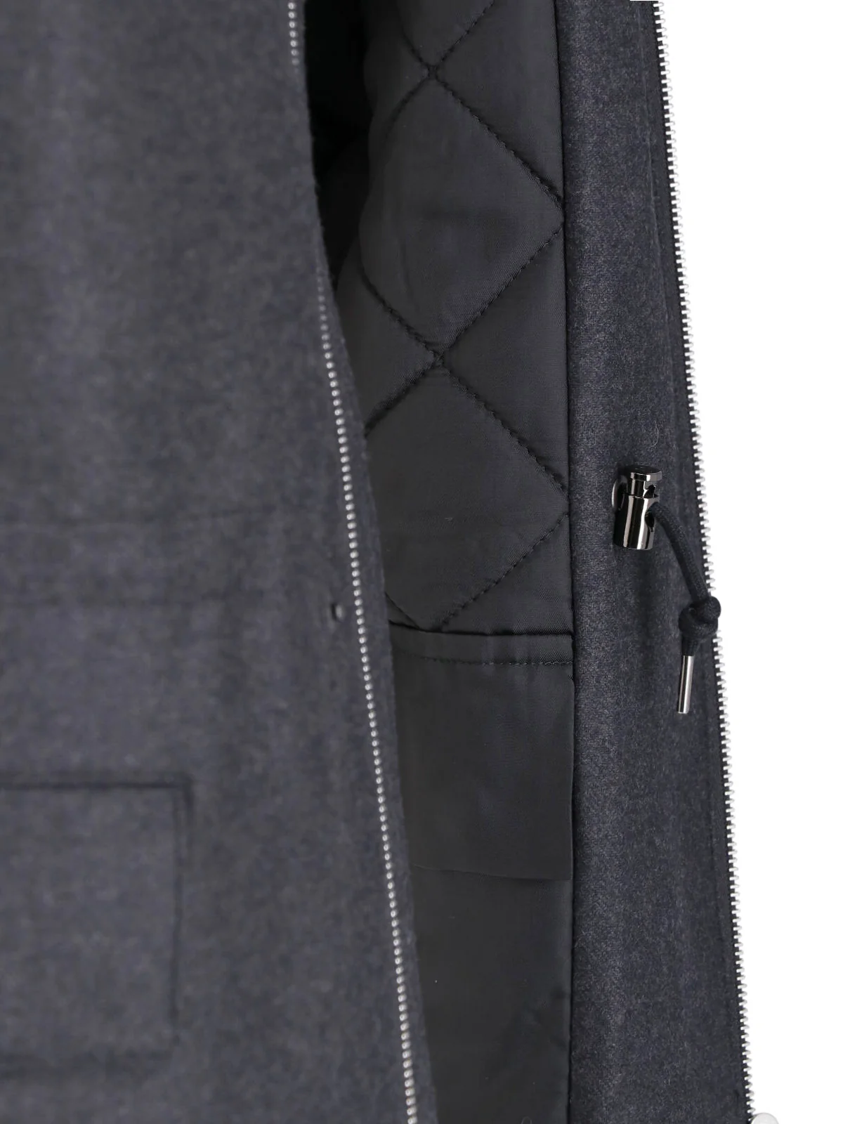 Black Structured High Collar Jacket - Image 5
