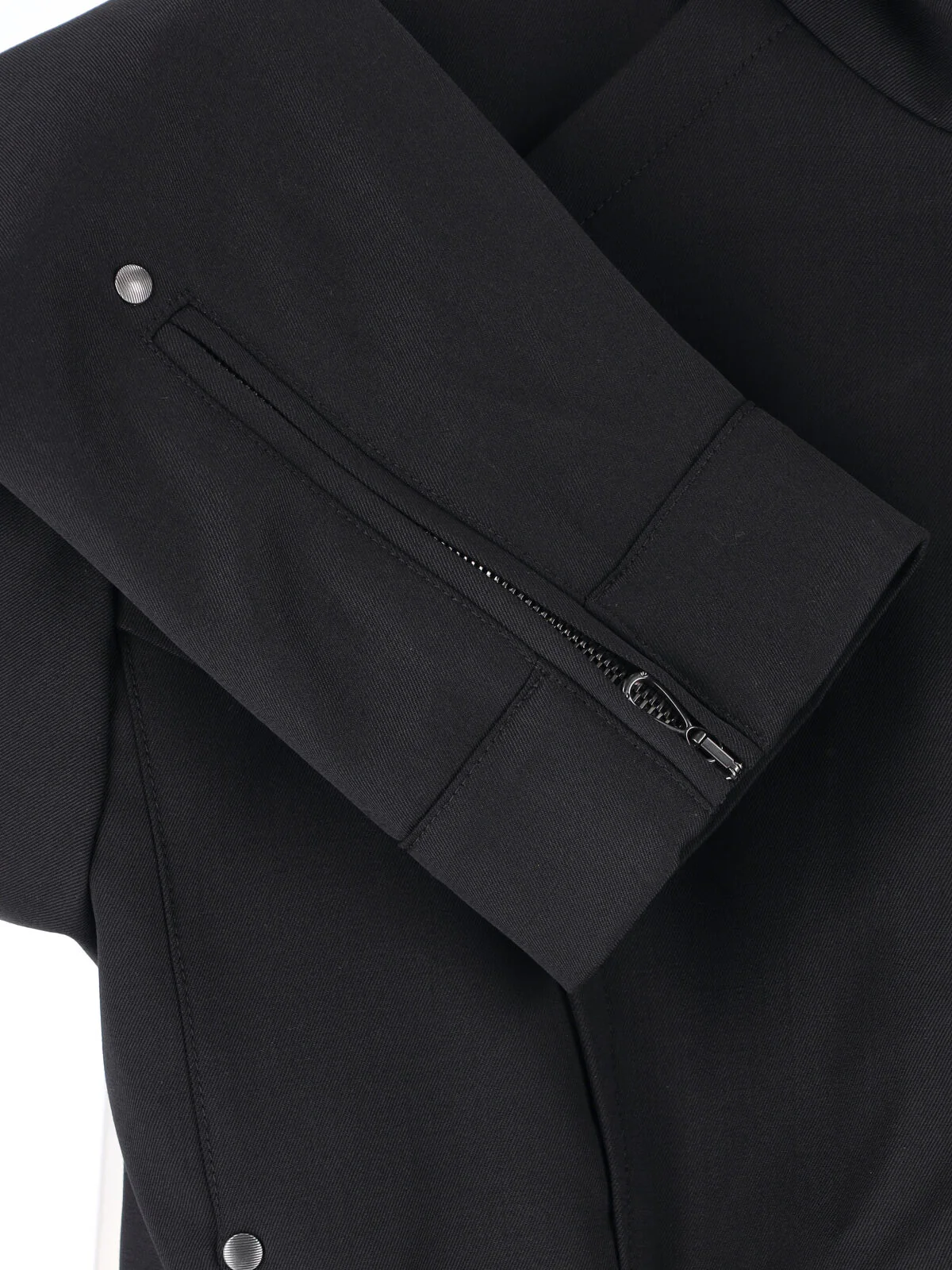 Black Structured Shoulder Cropped Jacket - Image 3