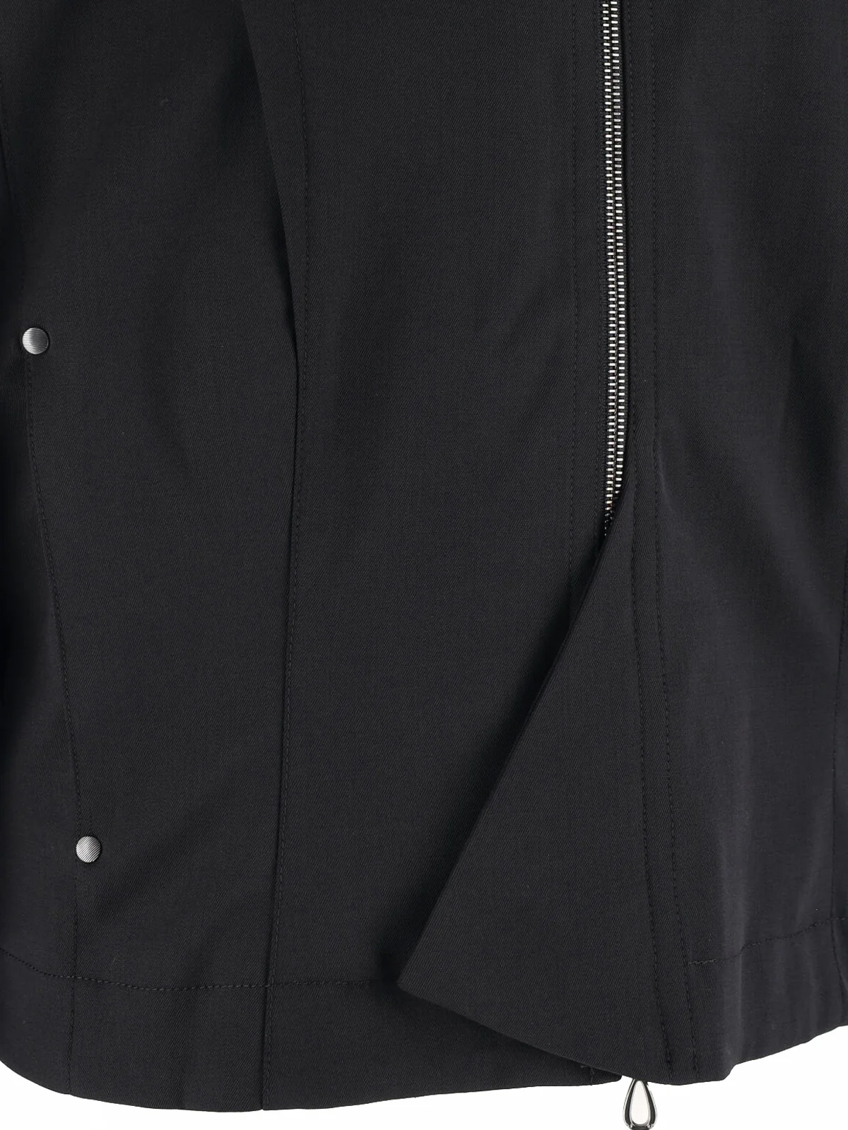 Black Structured Shoulder Cropped Jacket - Image 4