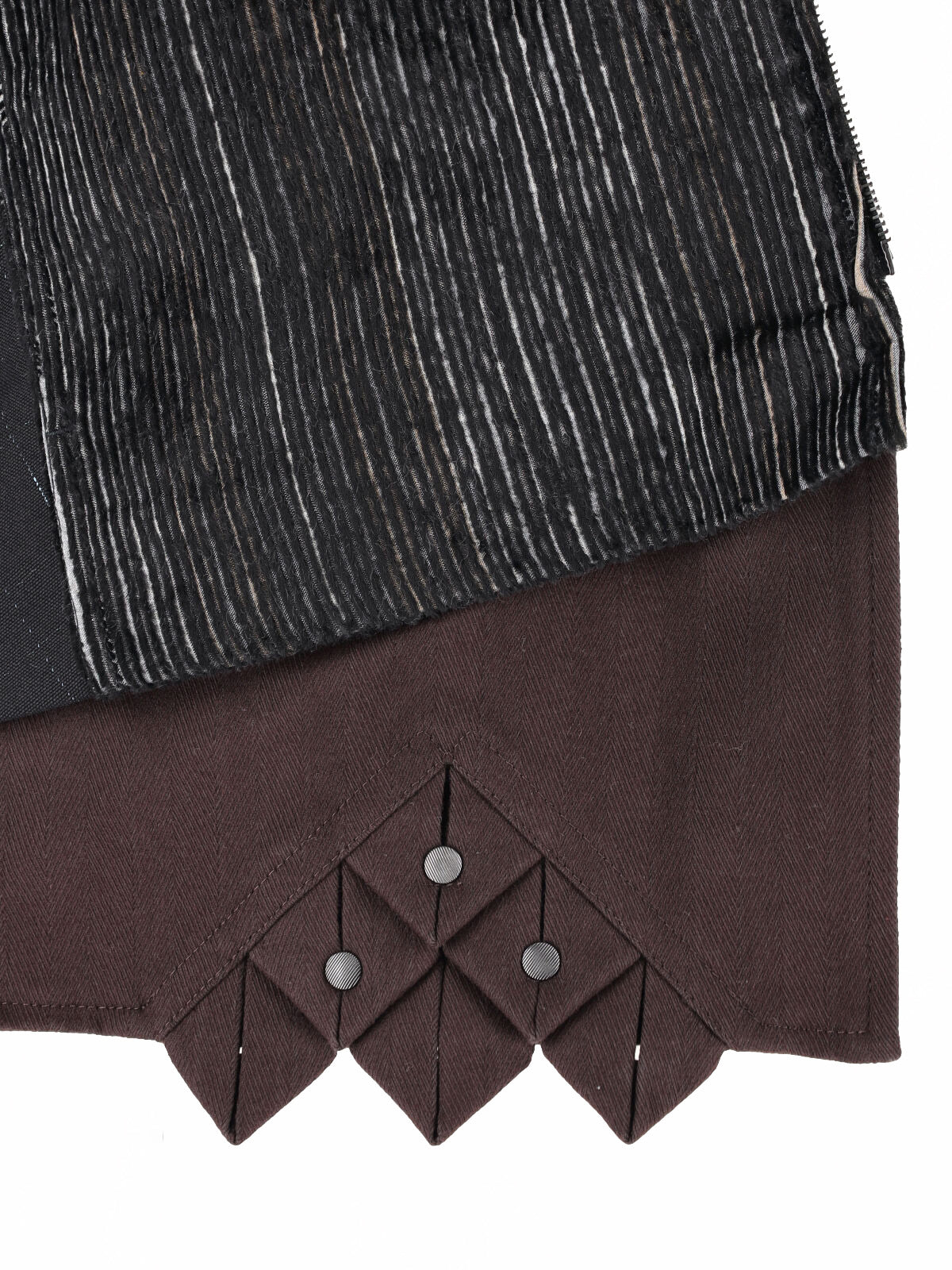 Black Textured Studded Cutout Jacket - Image 3