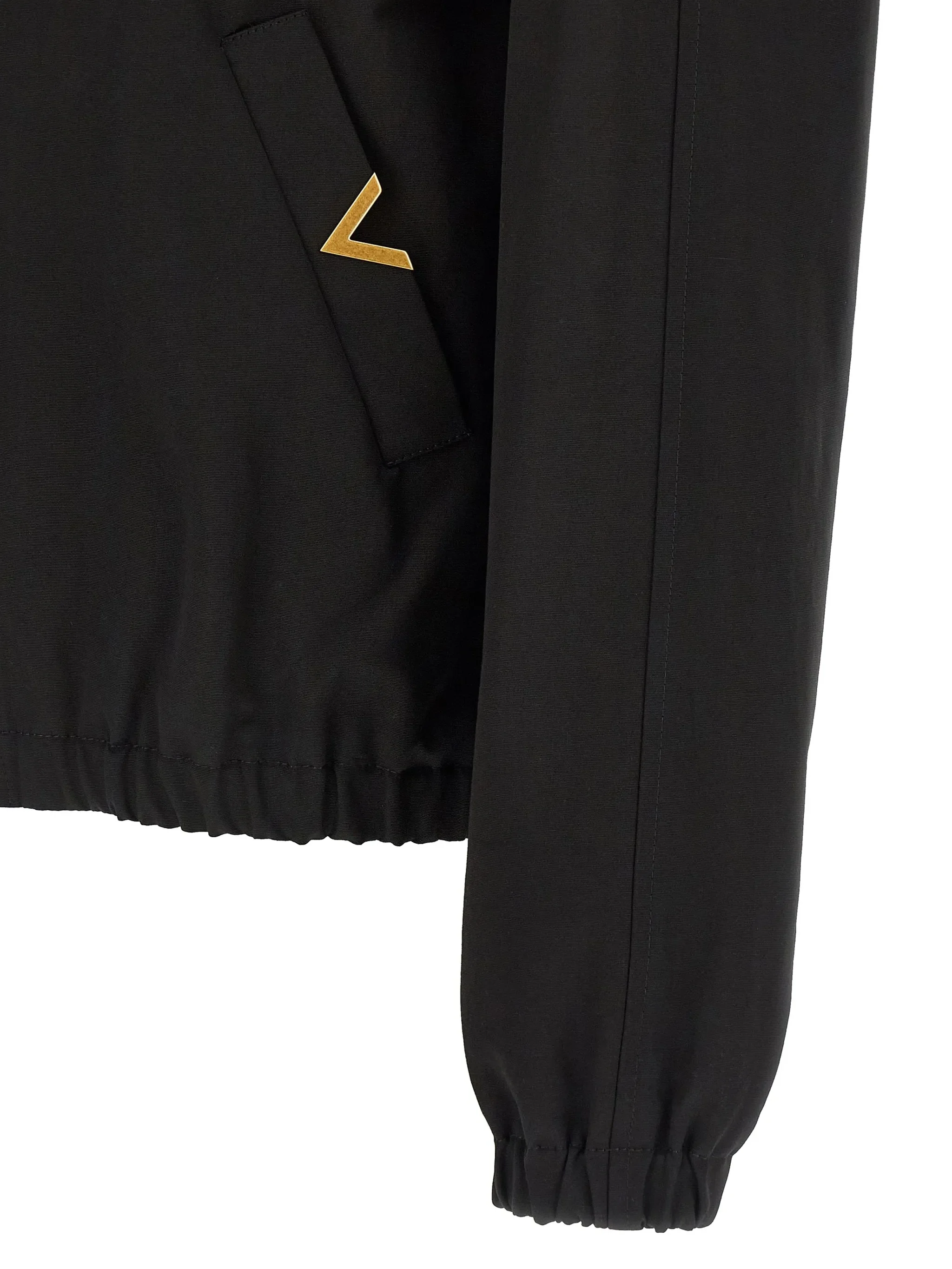 Black Vgold Cropped Cotton Jacket - Image 4