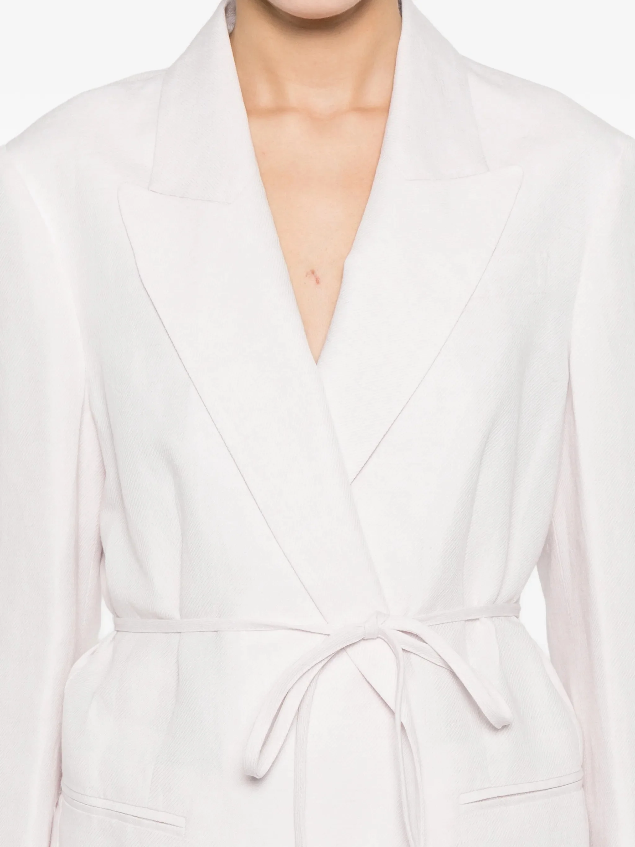 Blazer Tailored Linen Self-Tie Blazer - Image 5