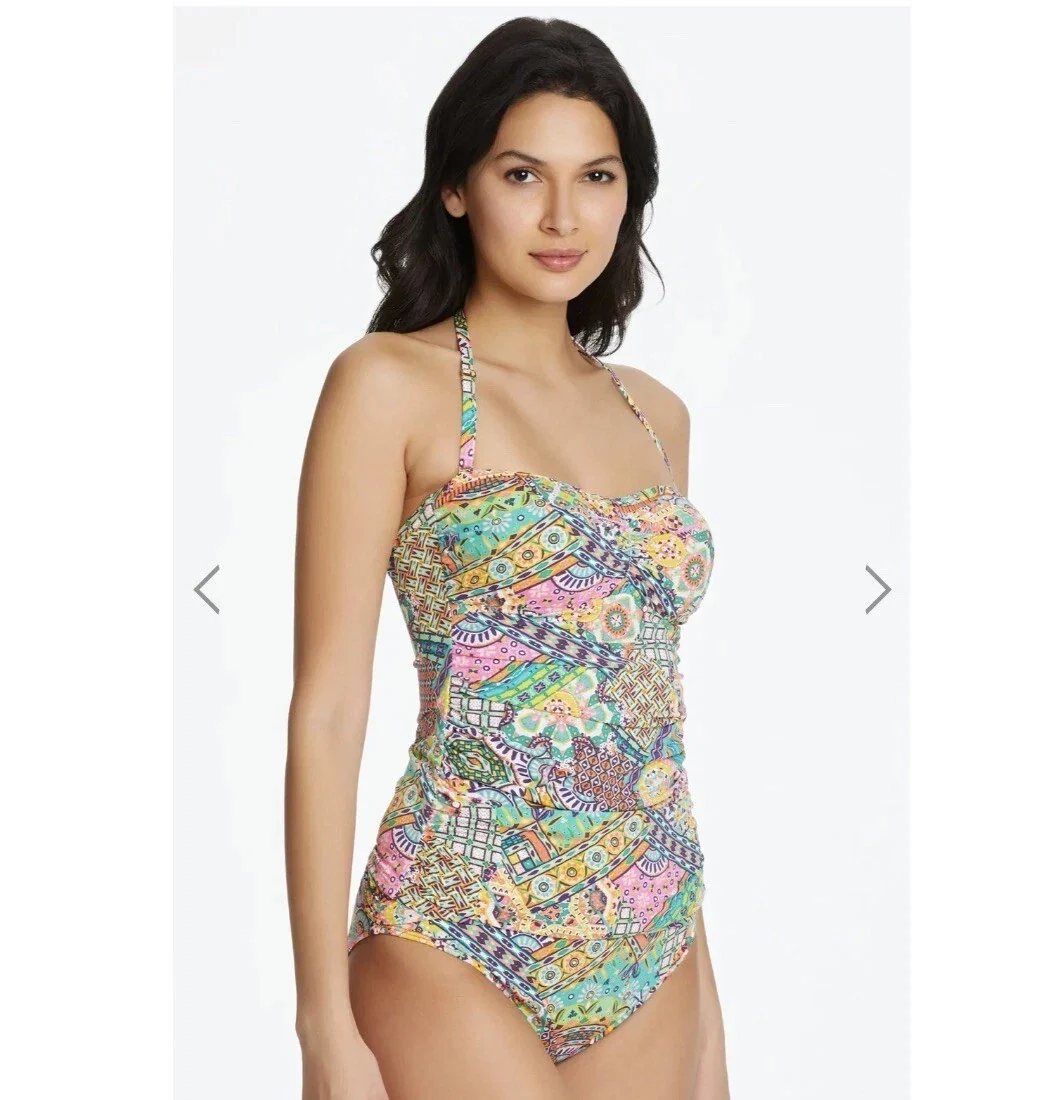 Bleu by Rod Beattie Seriously Sunny Tankini Top Women's Multi Printed DDR2449 - Image 6