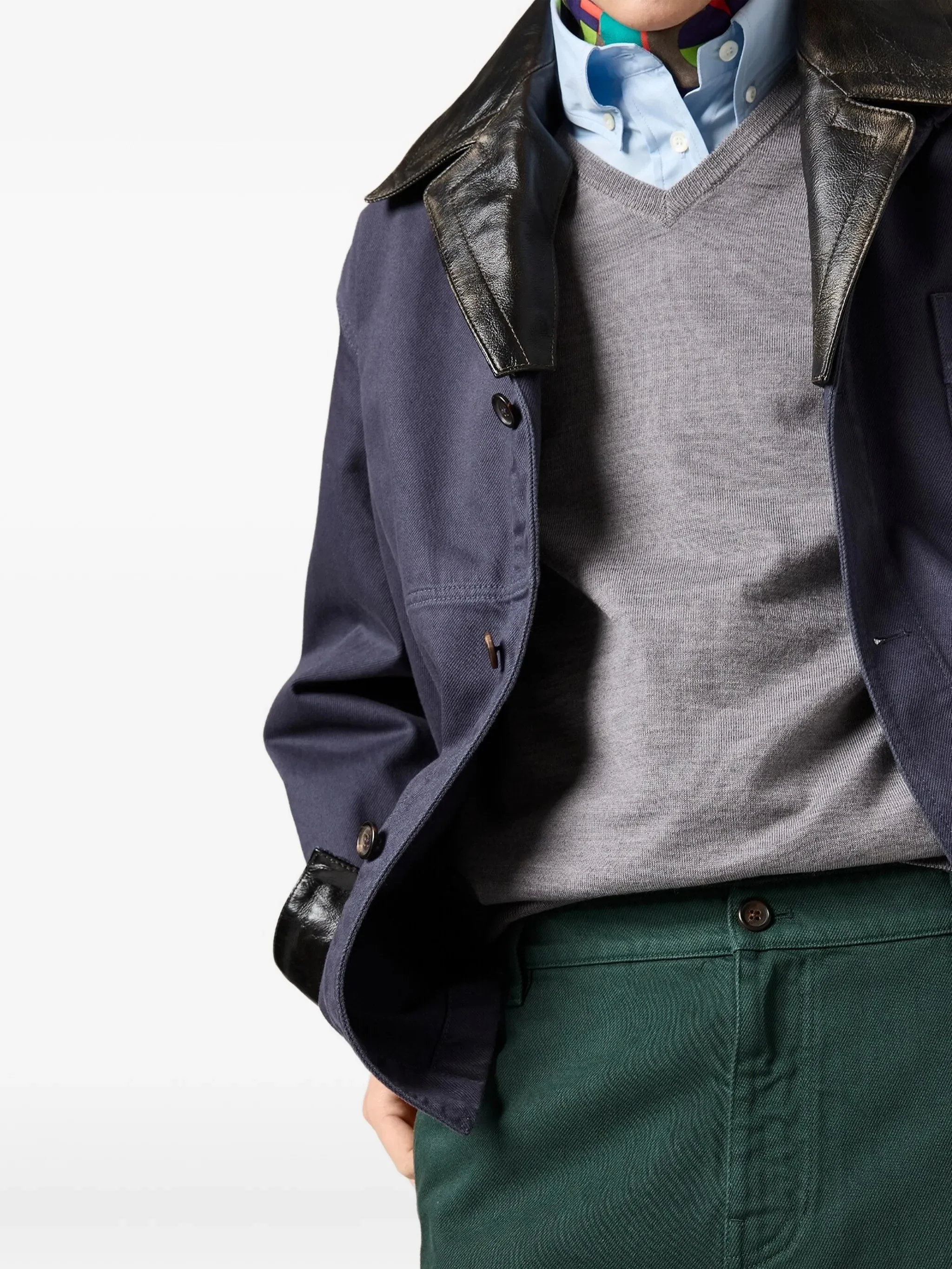 Blue Boxy Multitude Pockets Jacket - Image 4