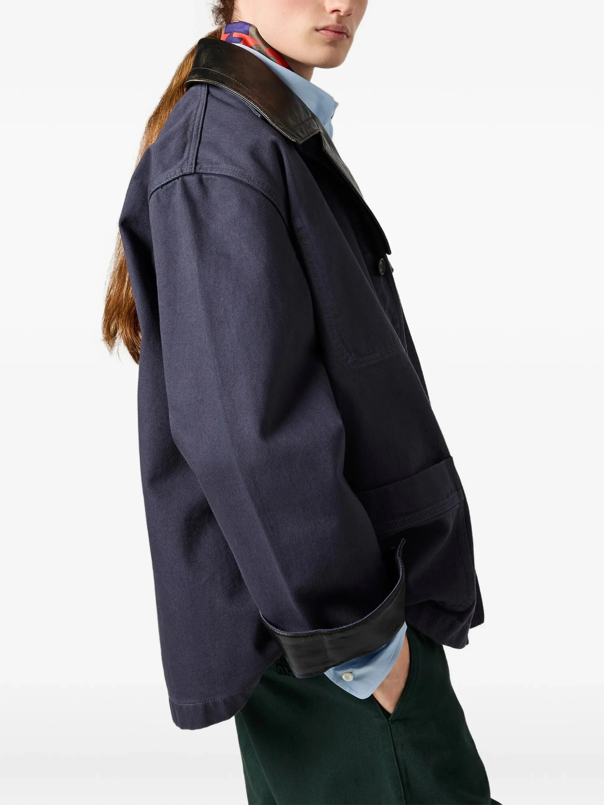 Blue Boxy Multitude Pockets Jacket - Image 5