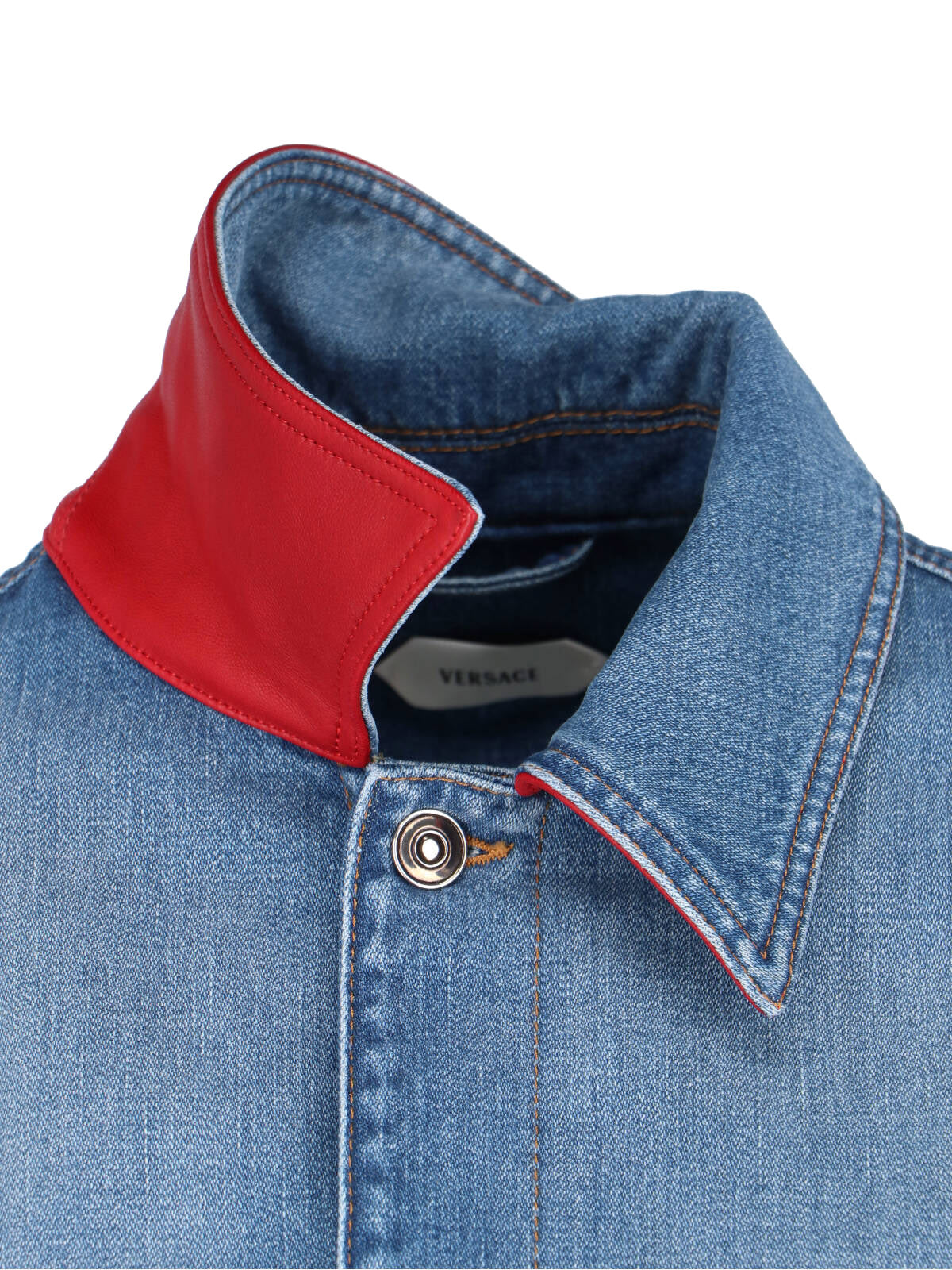 Blue Cotton Denim Signature Details Jacket - Image 4