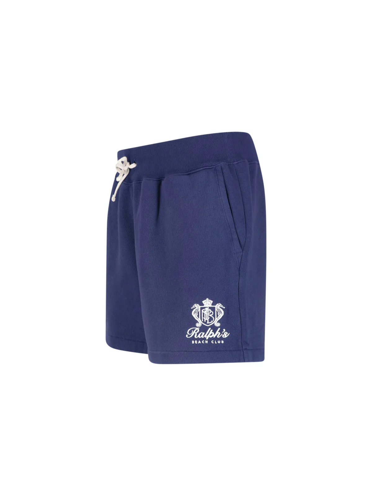 Blue Drawstring Embroidered Logo Shorts - Image 3