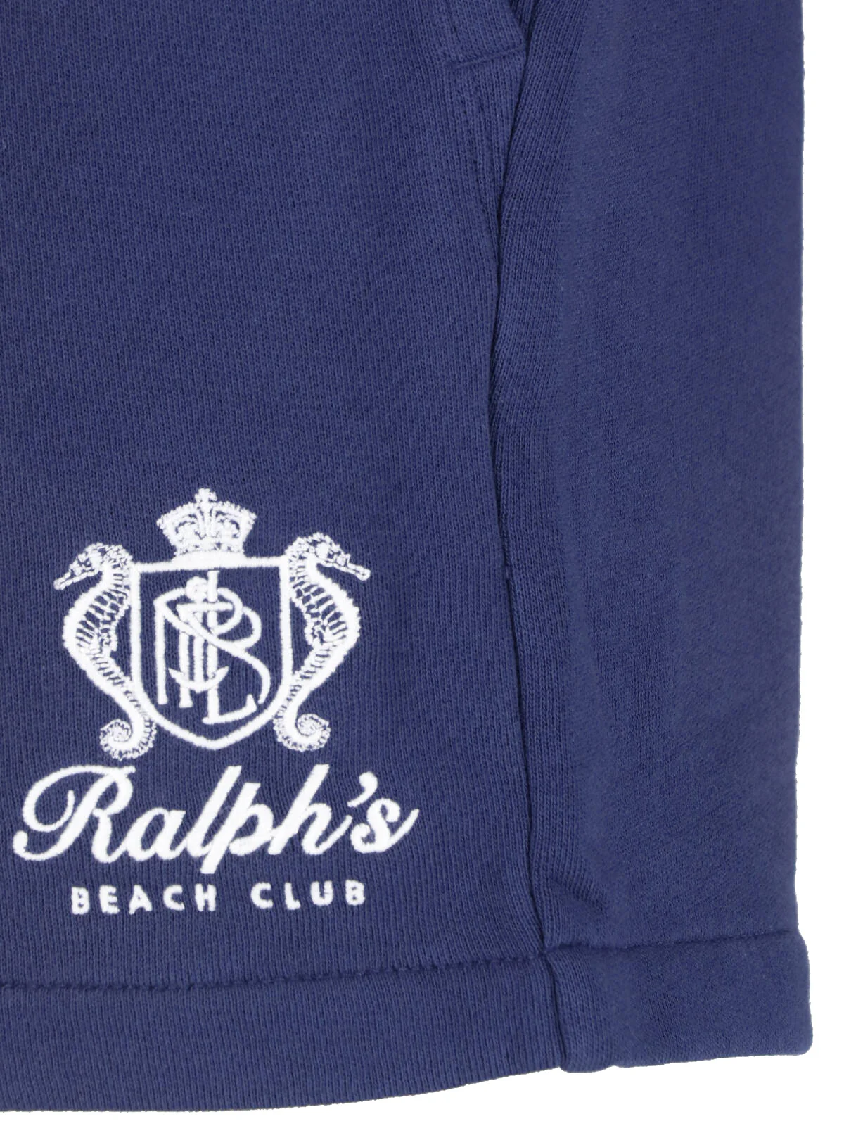 Blue Drawstring Embroidered Logo Shorts - Image 4