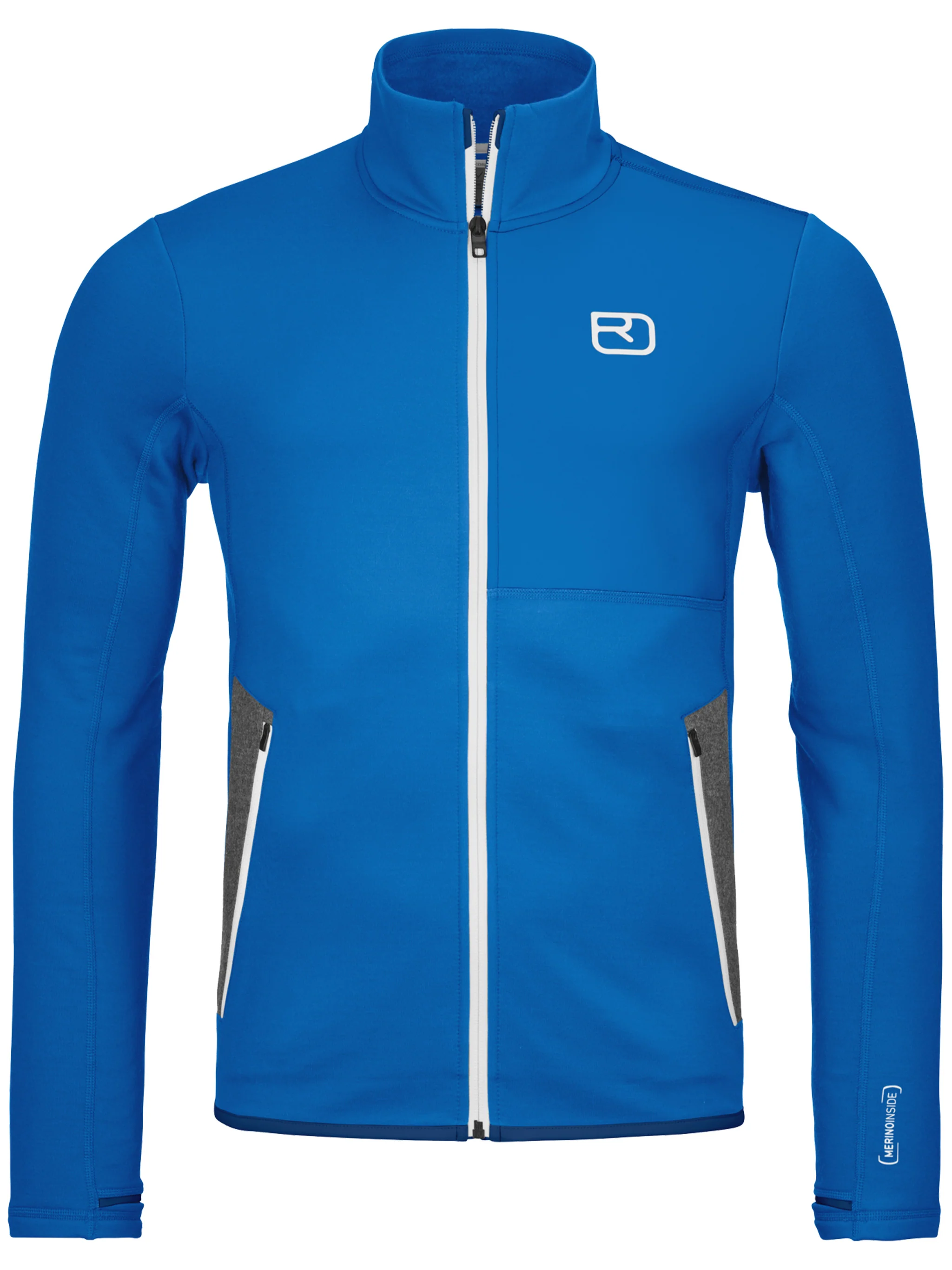 Blue Fleece Jacket High Collar Fleece Jacket