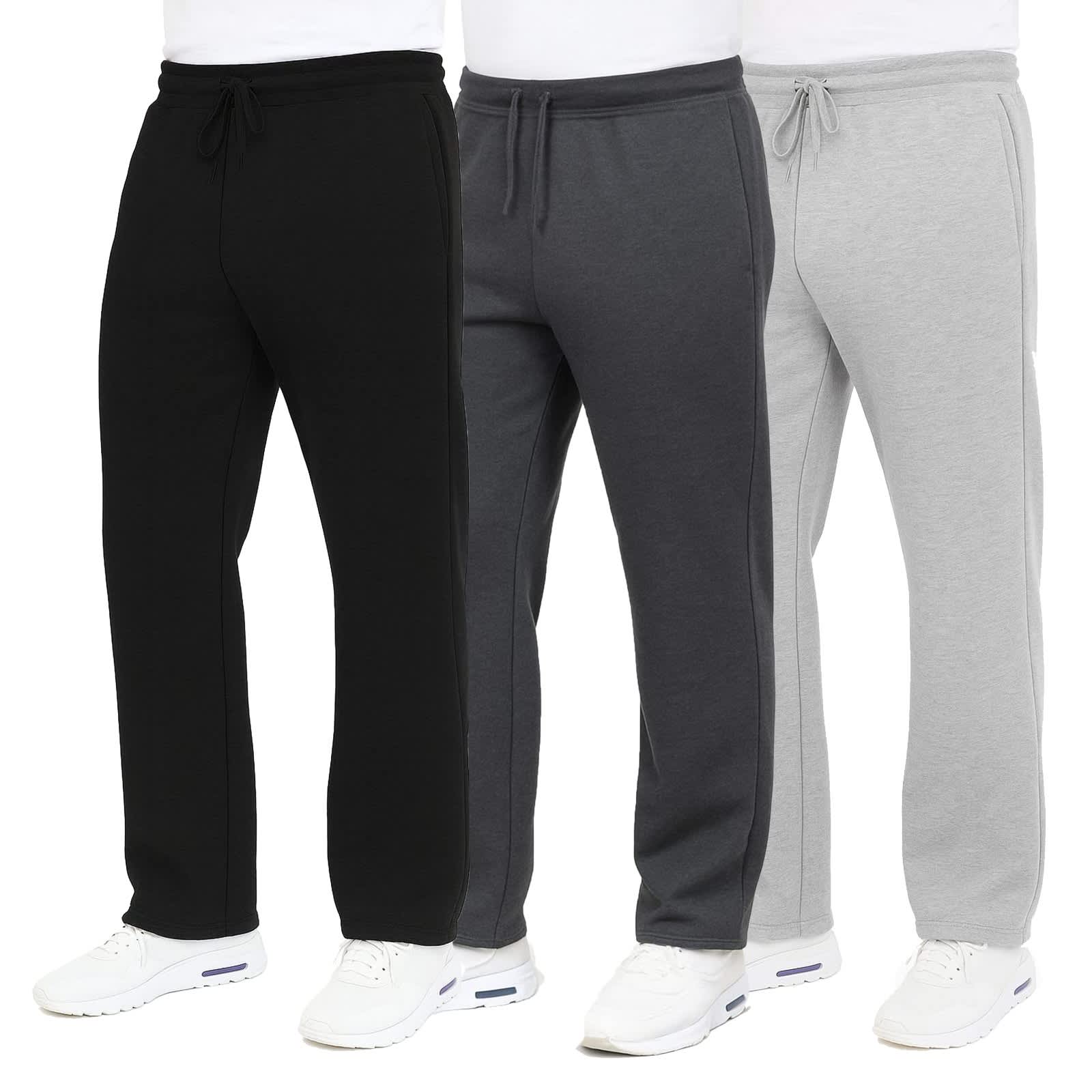 Blue Ice Men's Classic Heavyweight Fleece Sweatpants with Open Bottom - 3 Pack - Image 10