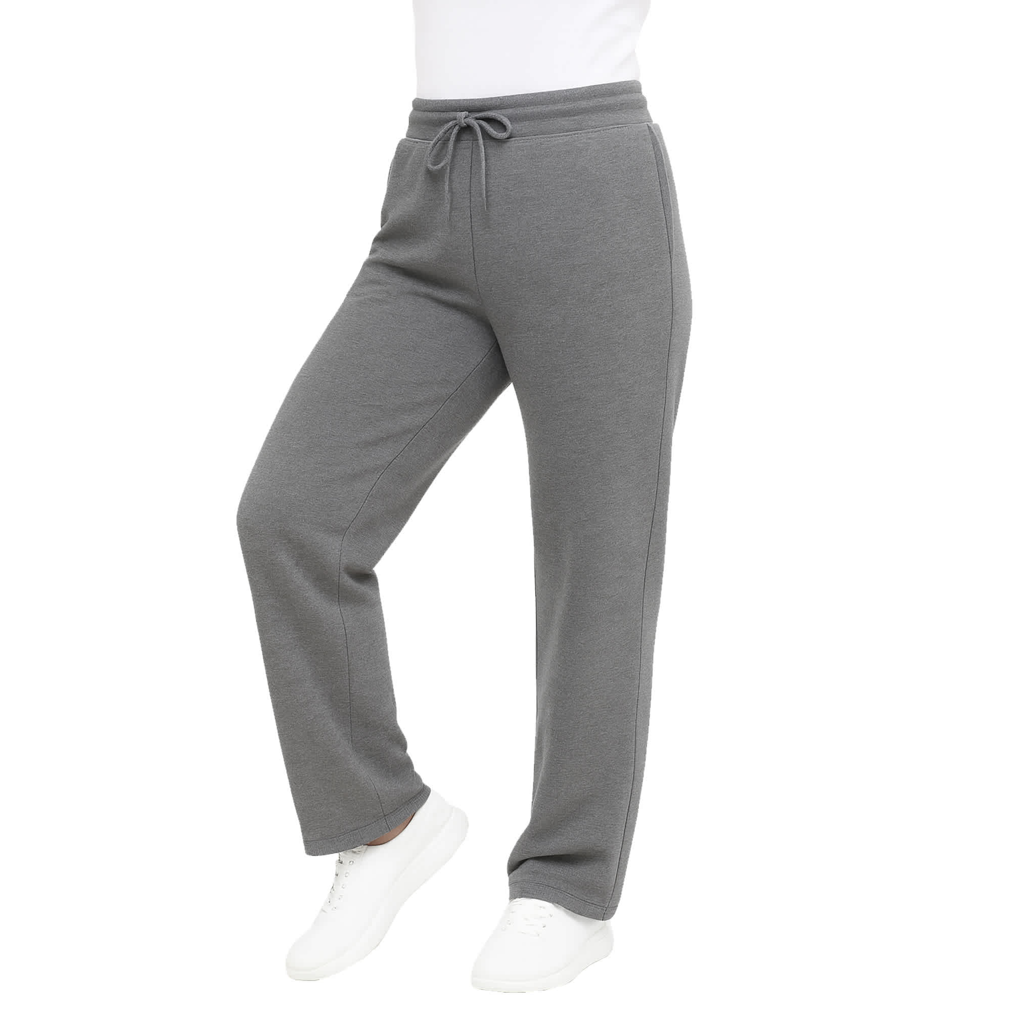 Blue Ice Women's Loose Fit Classic Heavyweight Fleece Sweatpants with Open Bottom - Image 6