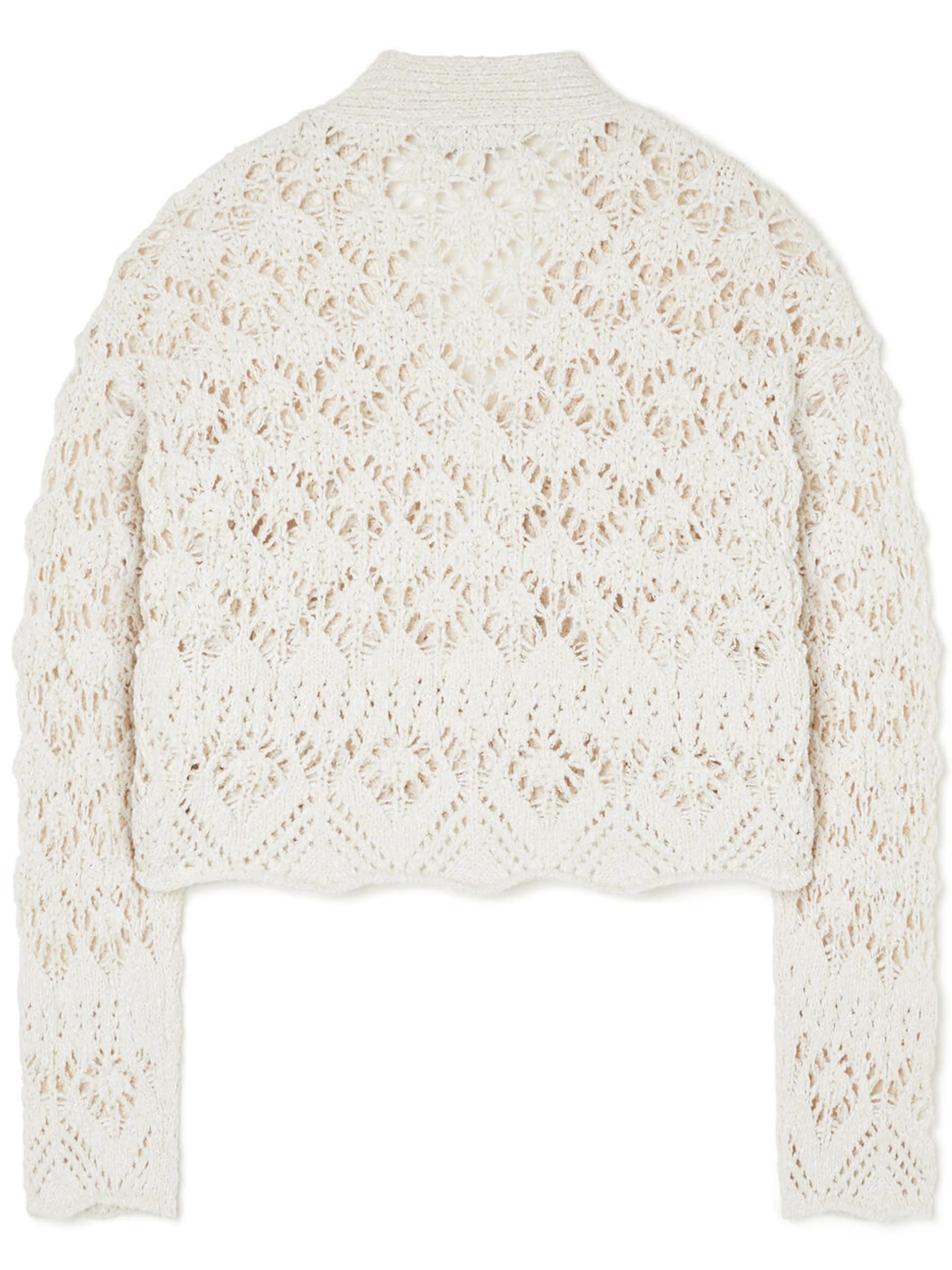 Blue Lagoon Romance Open-Knit Cotton Cardigan - Image 3