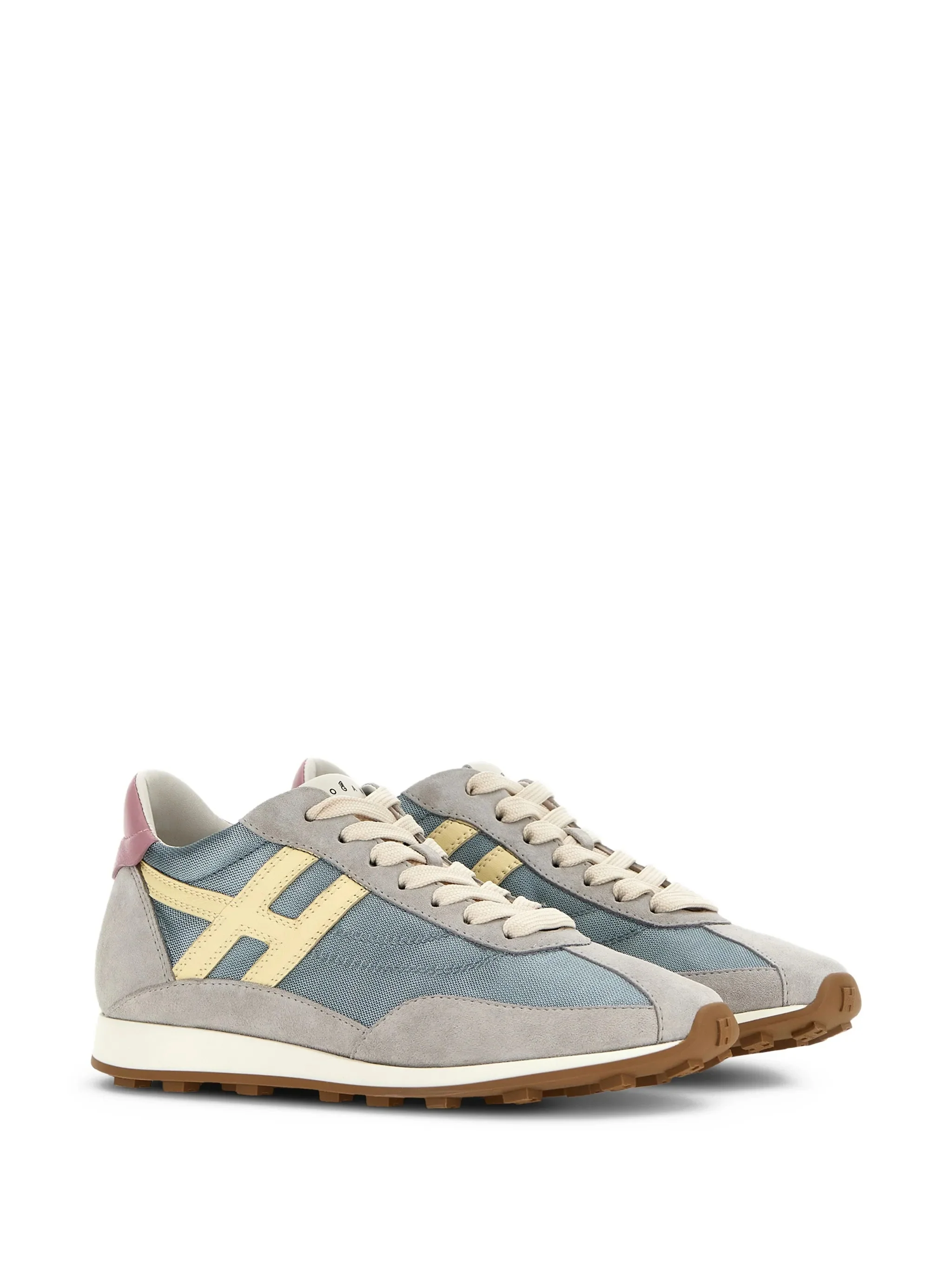 Blue Low-Profile Suede Mesh Retro Sneakers - Image 2