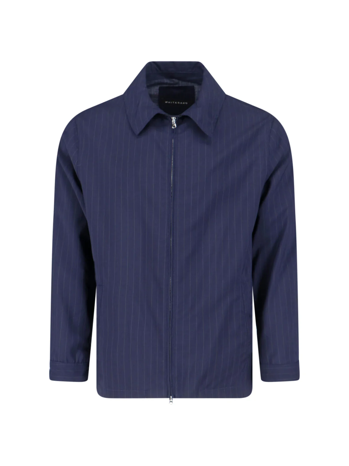 Blue Pinstripe Virgin Wool Blend Jacket