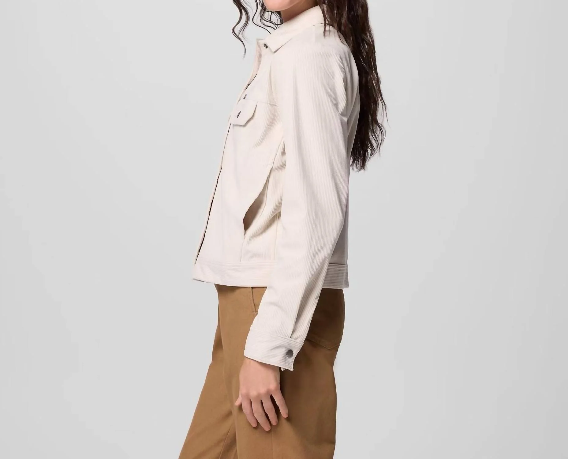 Blue Point Shirt Jacket In Dark Stone - Image 3
