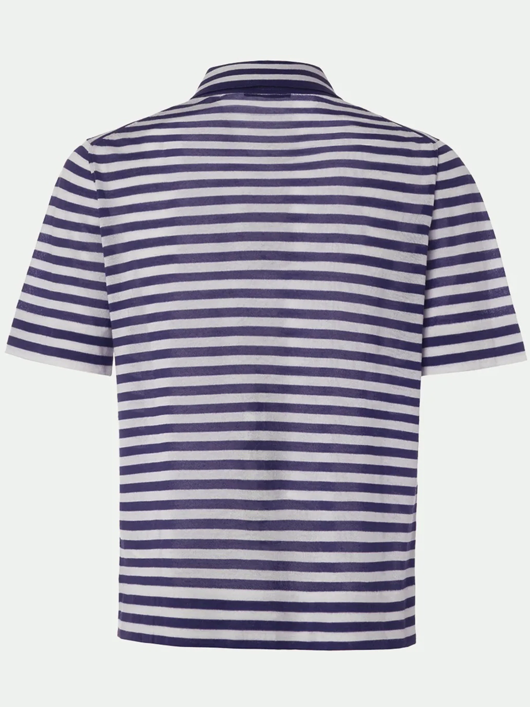 Blue Polo Short-Sleeved Striped Cashmere Polo - Image 2
