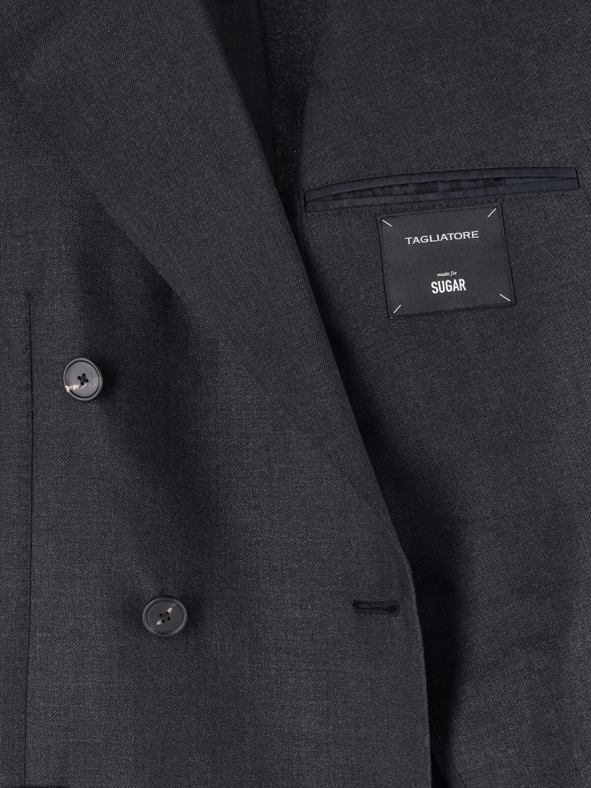 Blue Structured Double-Breasted Notch Lapel Jacket - Image 4