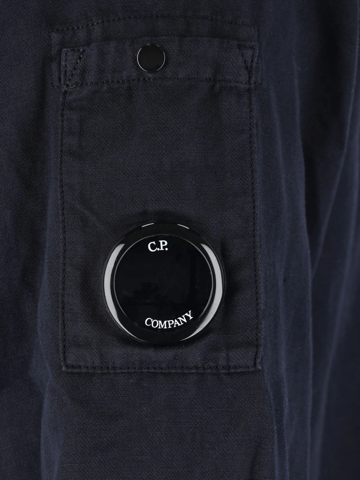 Blue Twill Classic Collar Lens Jacket - Image 3